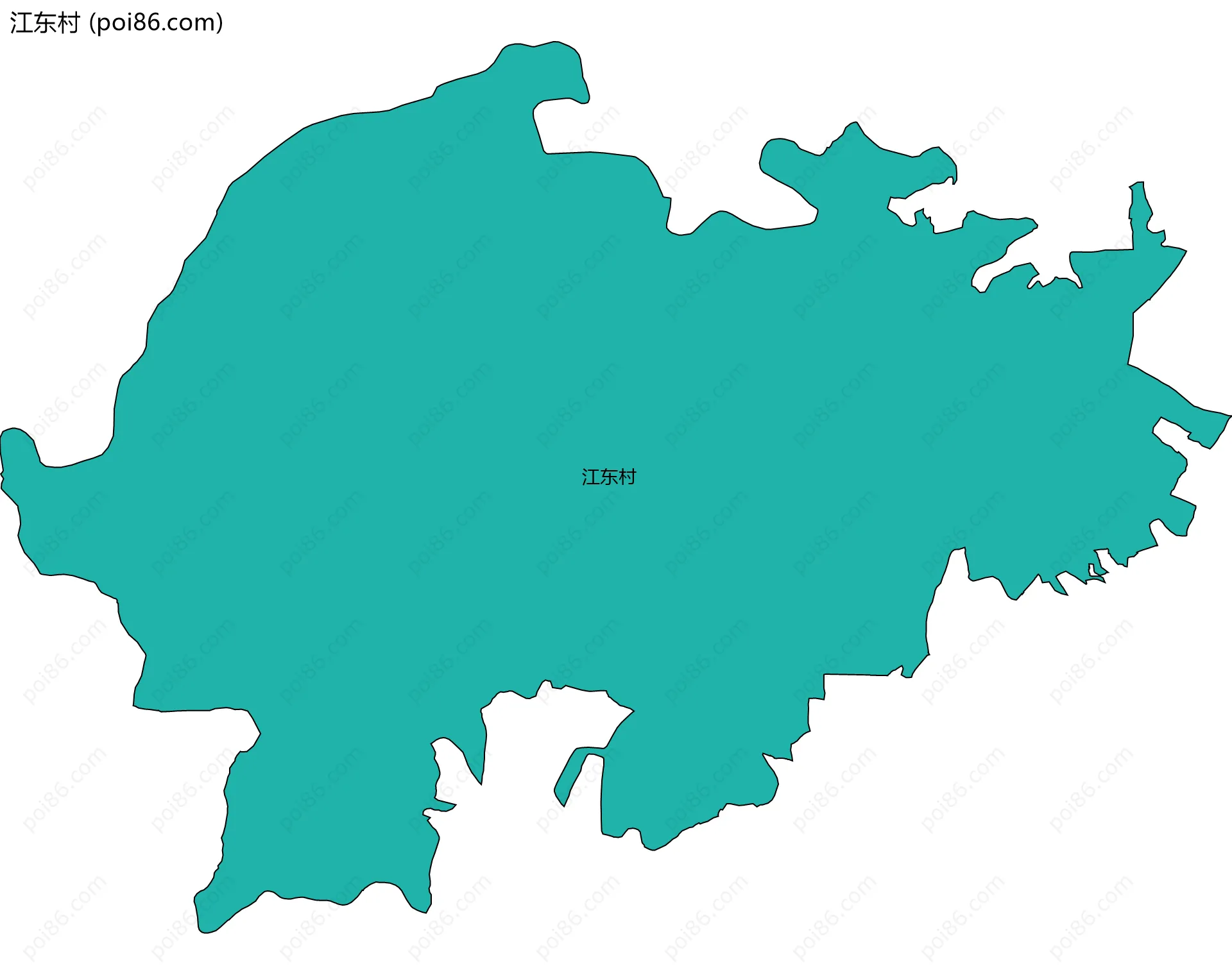 江东村边界地图