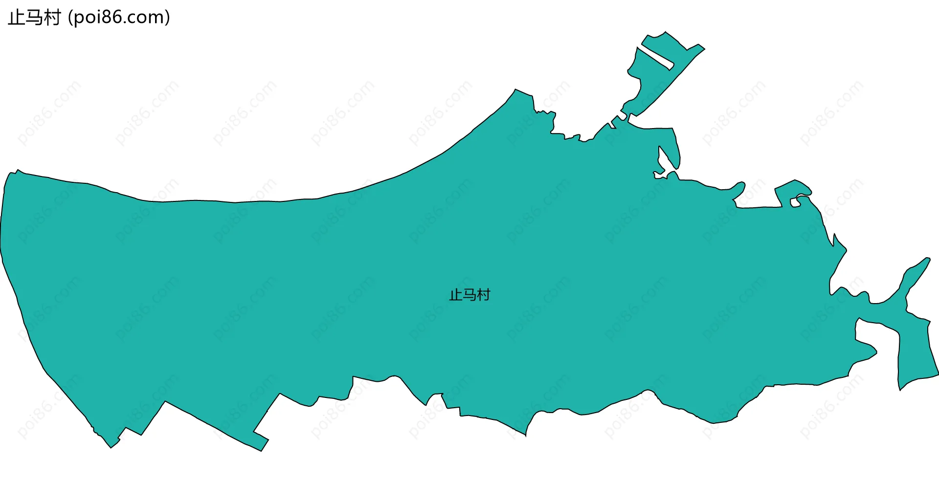 止马村边界地图