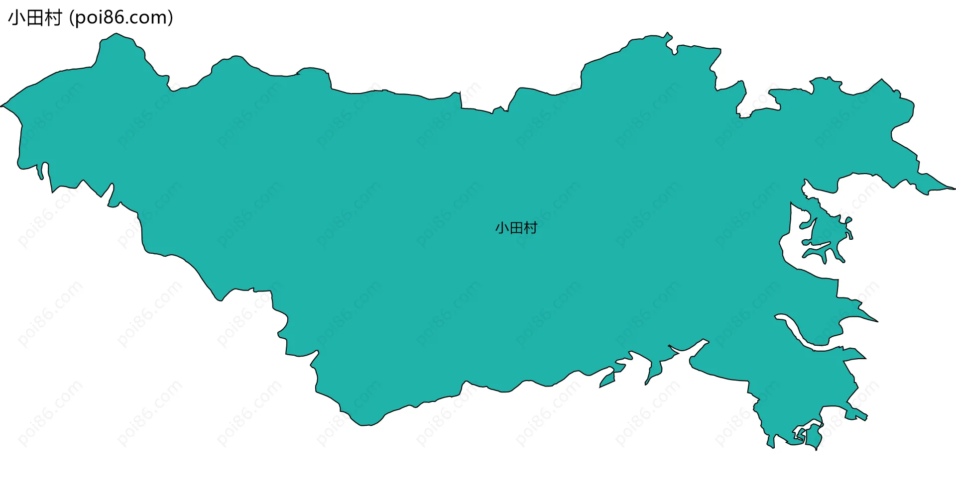 小田村边界地图