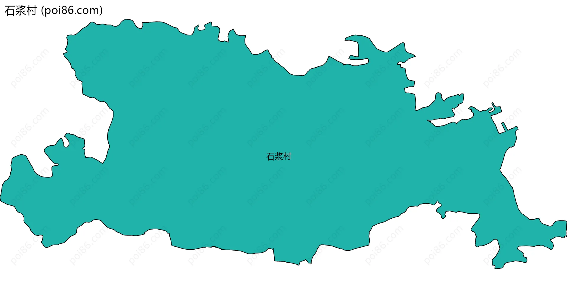 石浆村边界地图