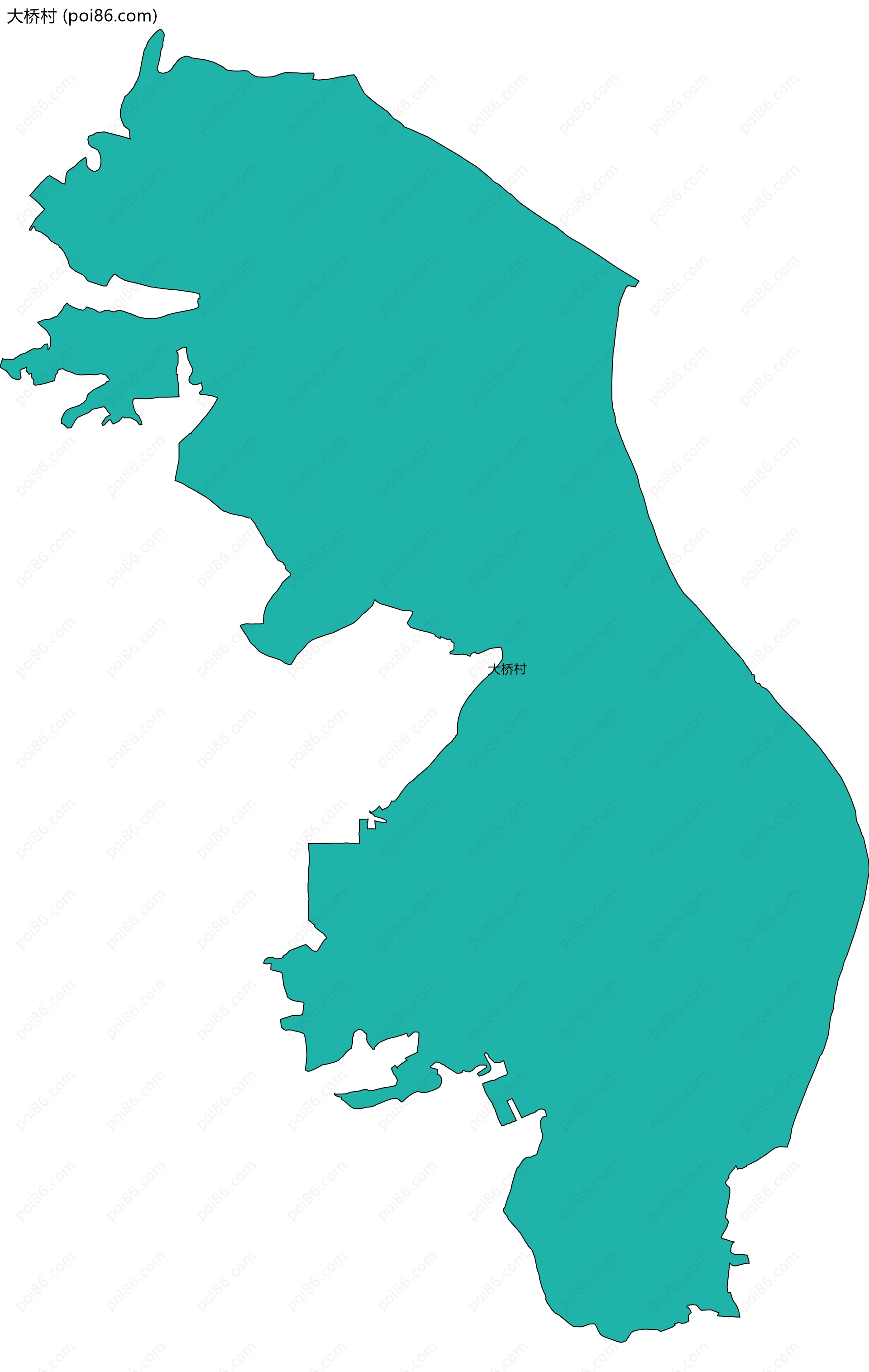 大桥村边界地图