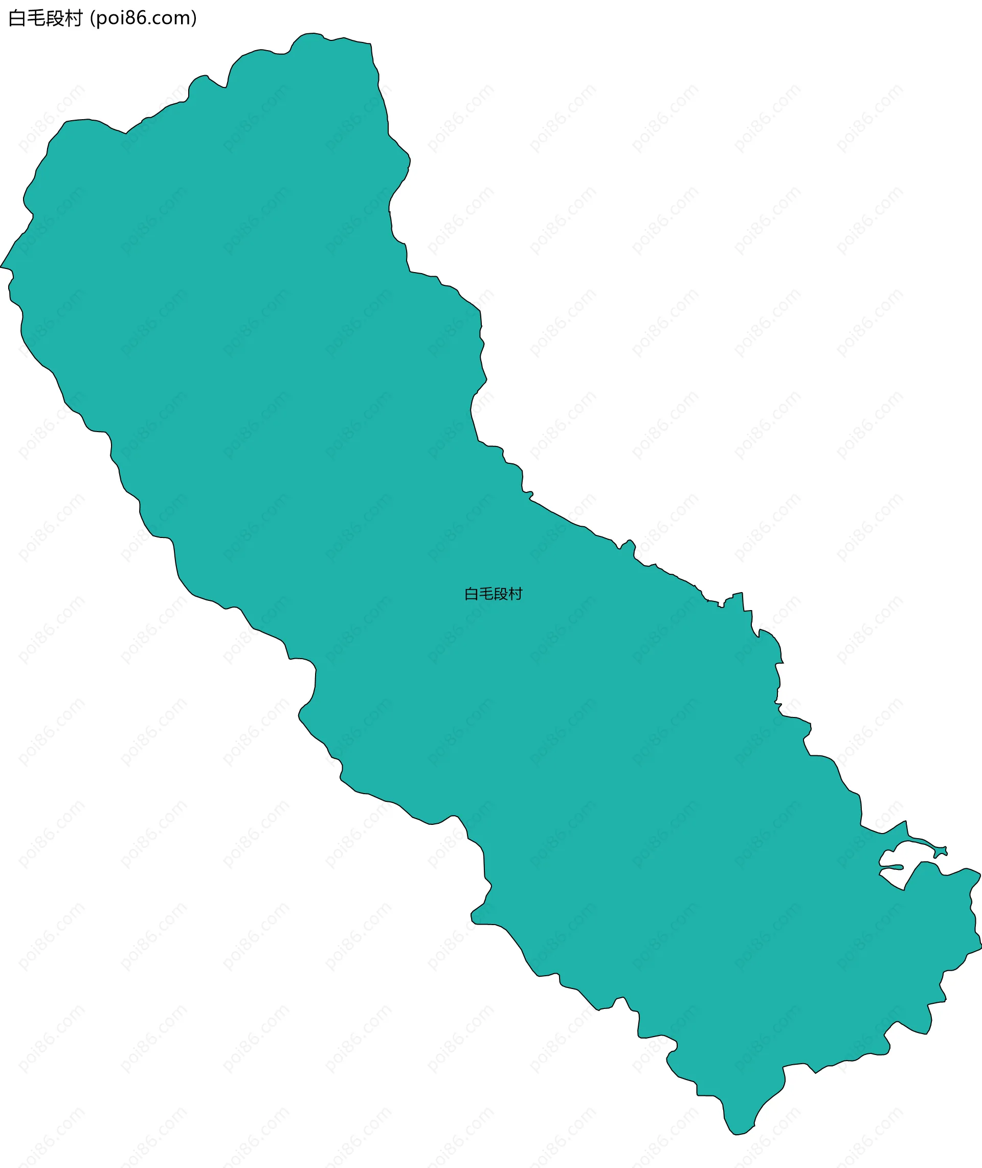 白毛段村边界地图
