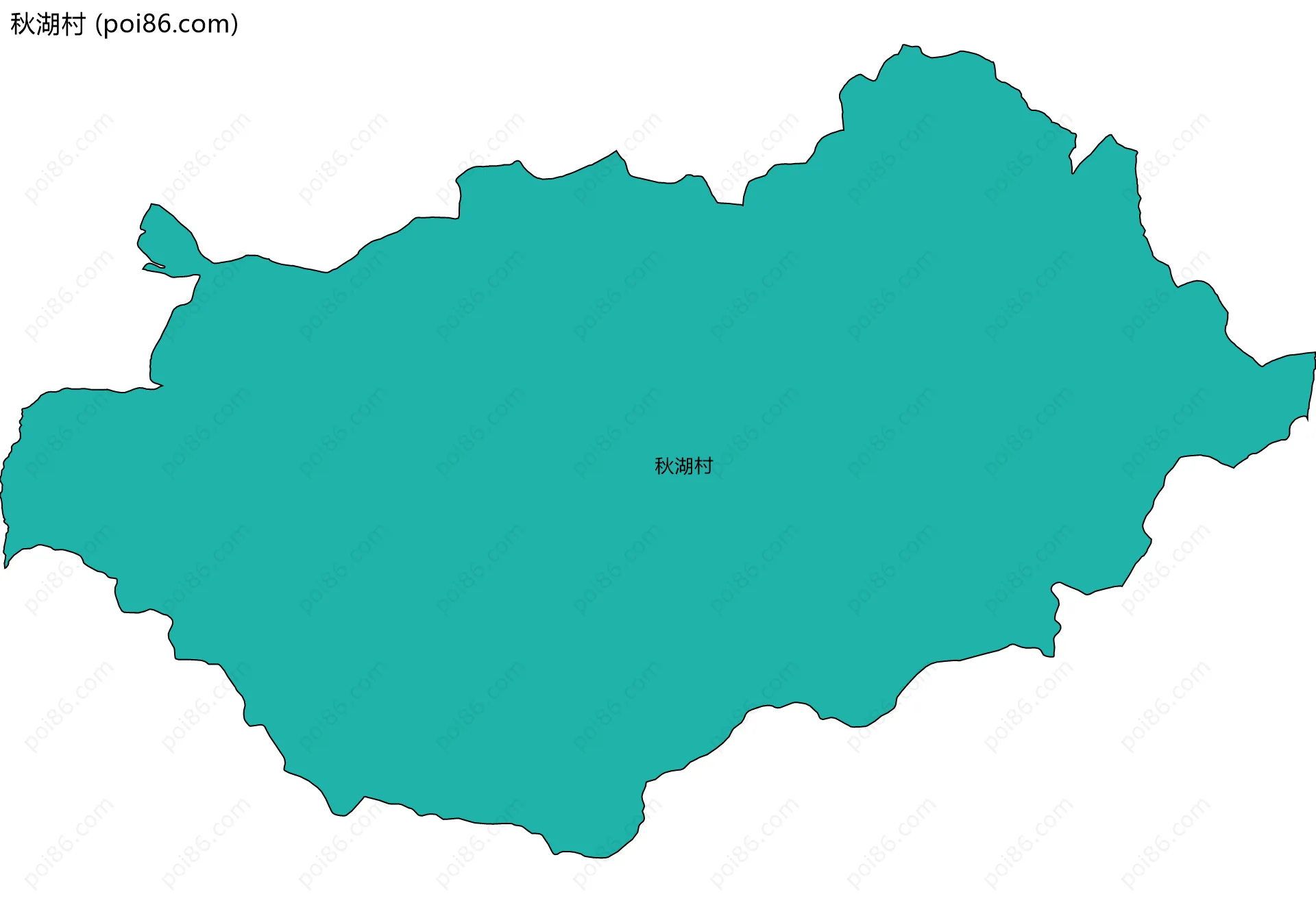 秋湖村边界地图