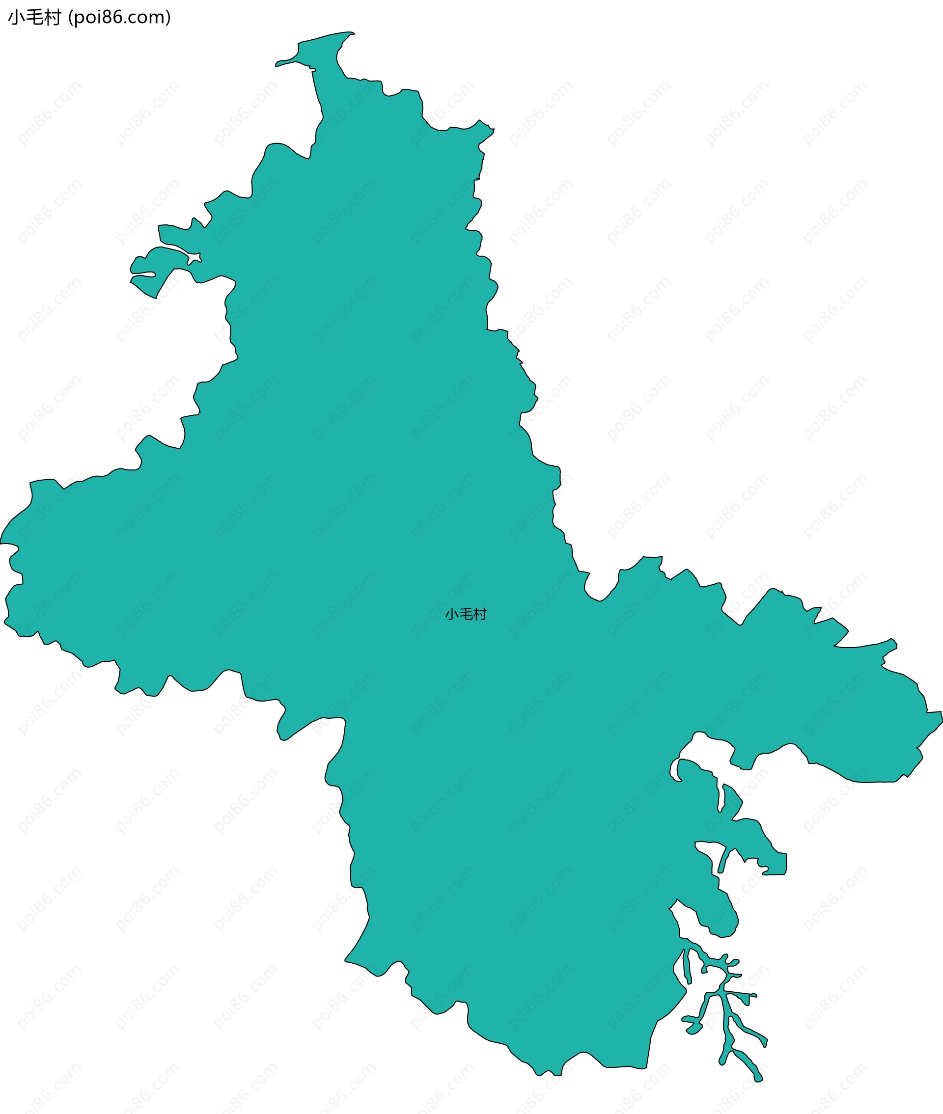 小毛村边界地图