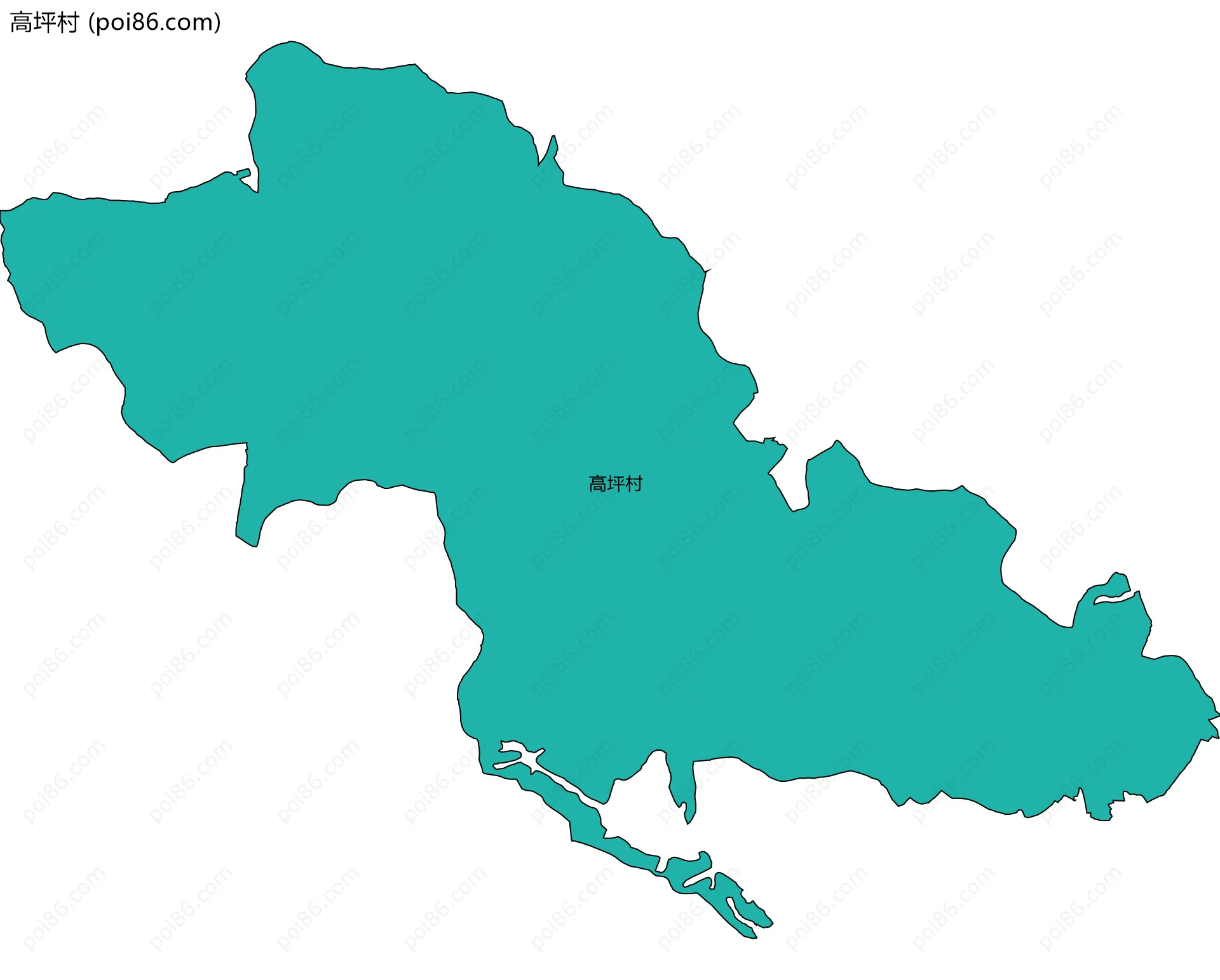 高坪村边界地图