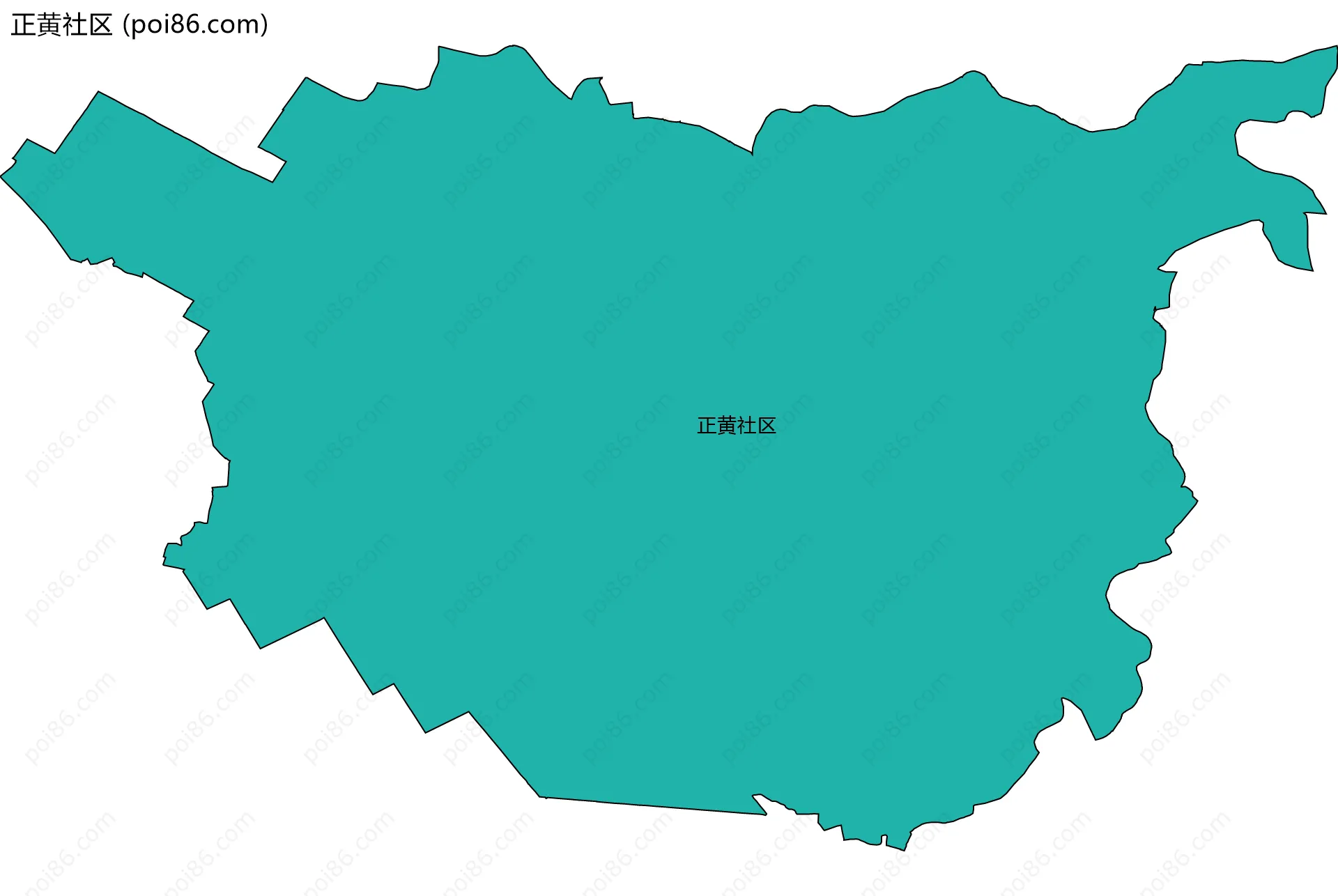 正黄社区边界地图