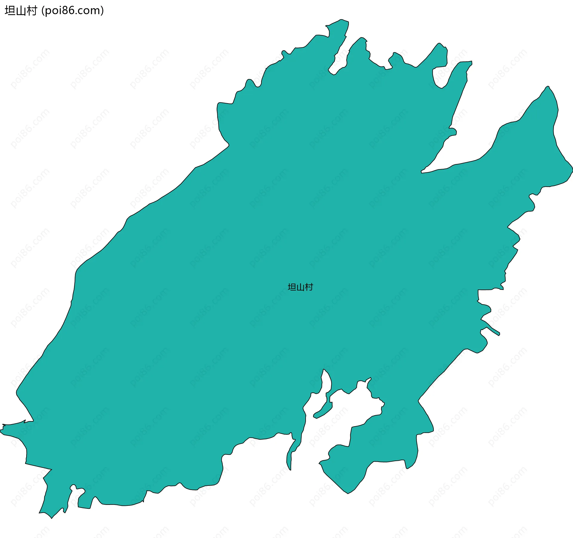 坦山村边界地图