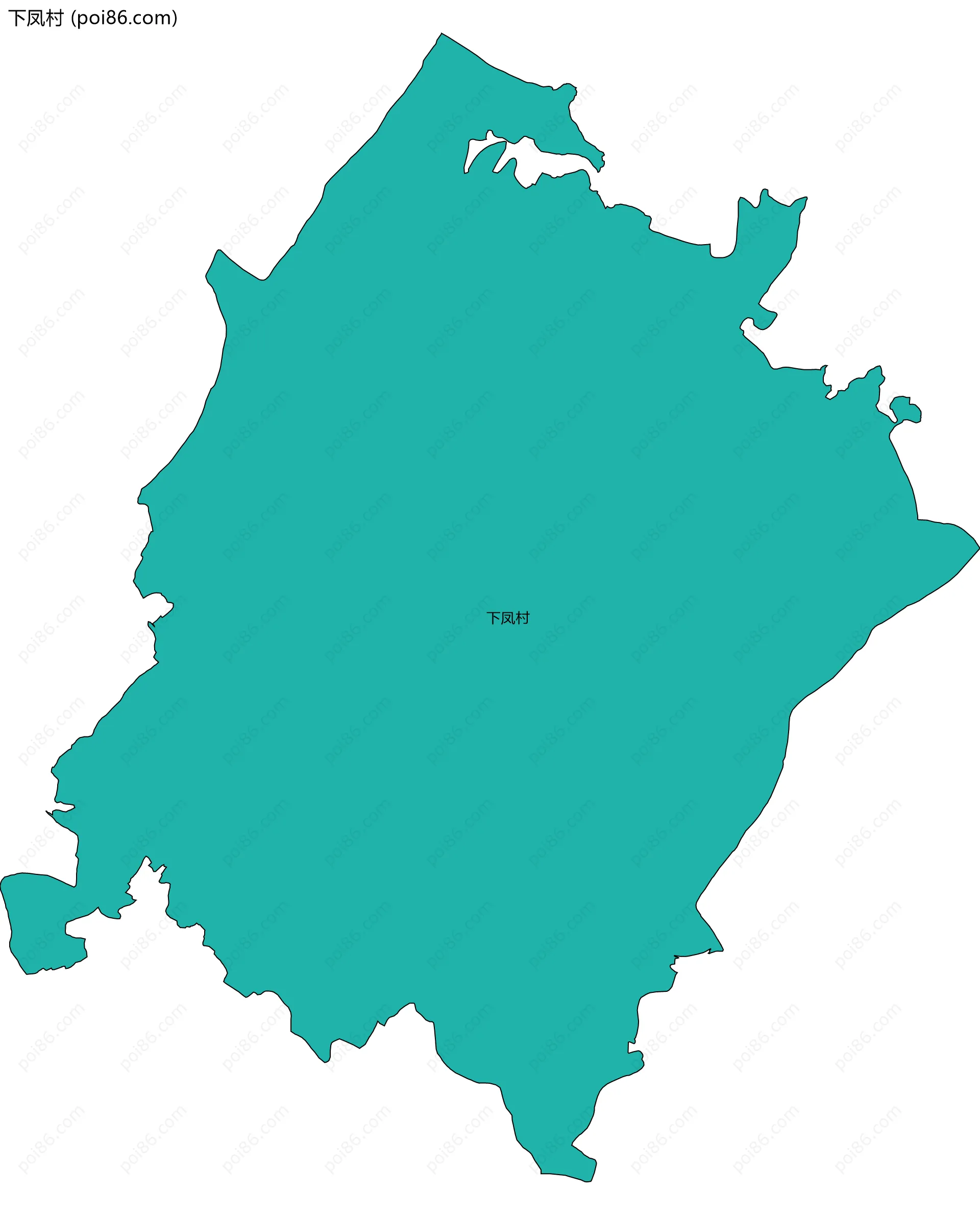 下凤村边界地图