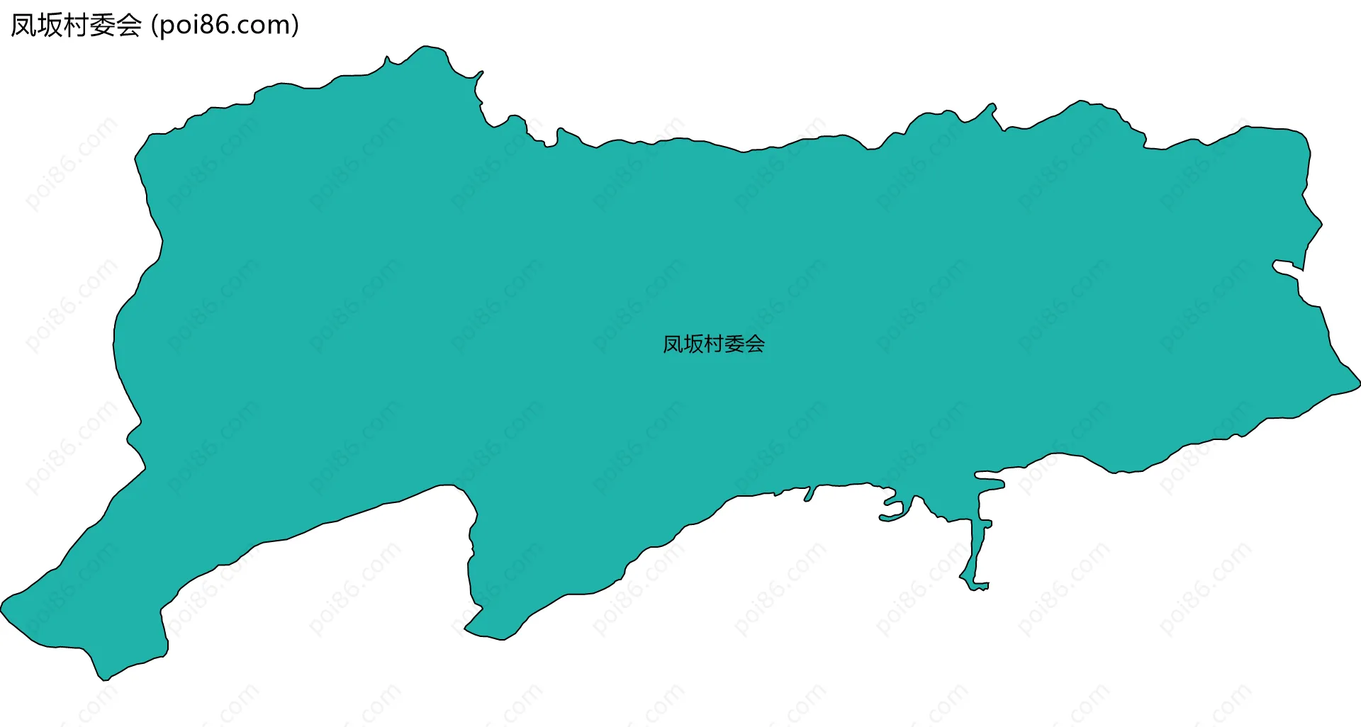 凤坂村委会边界地图