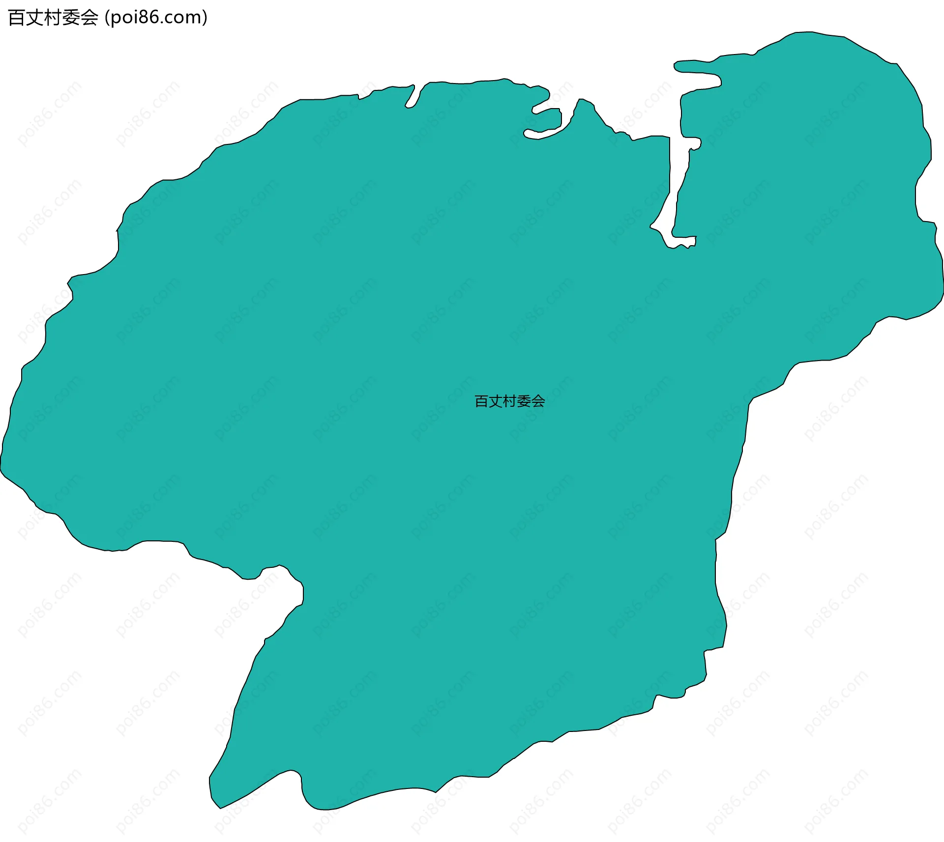 百丈村委会边界地图