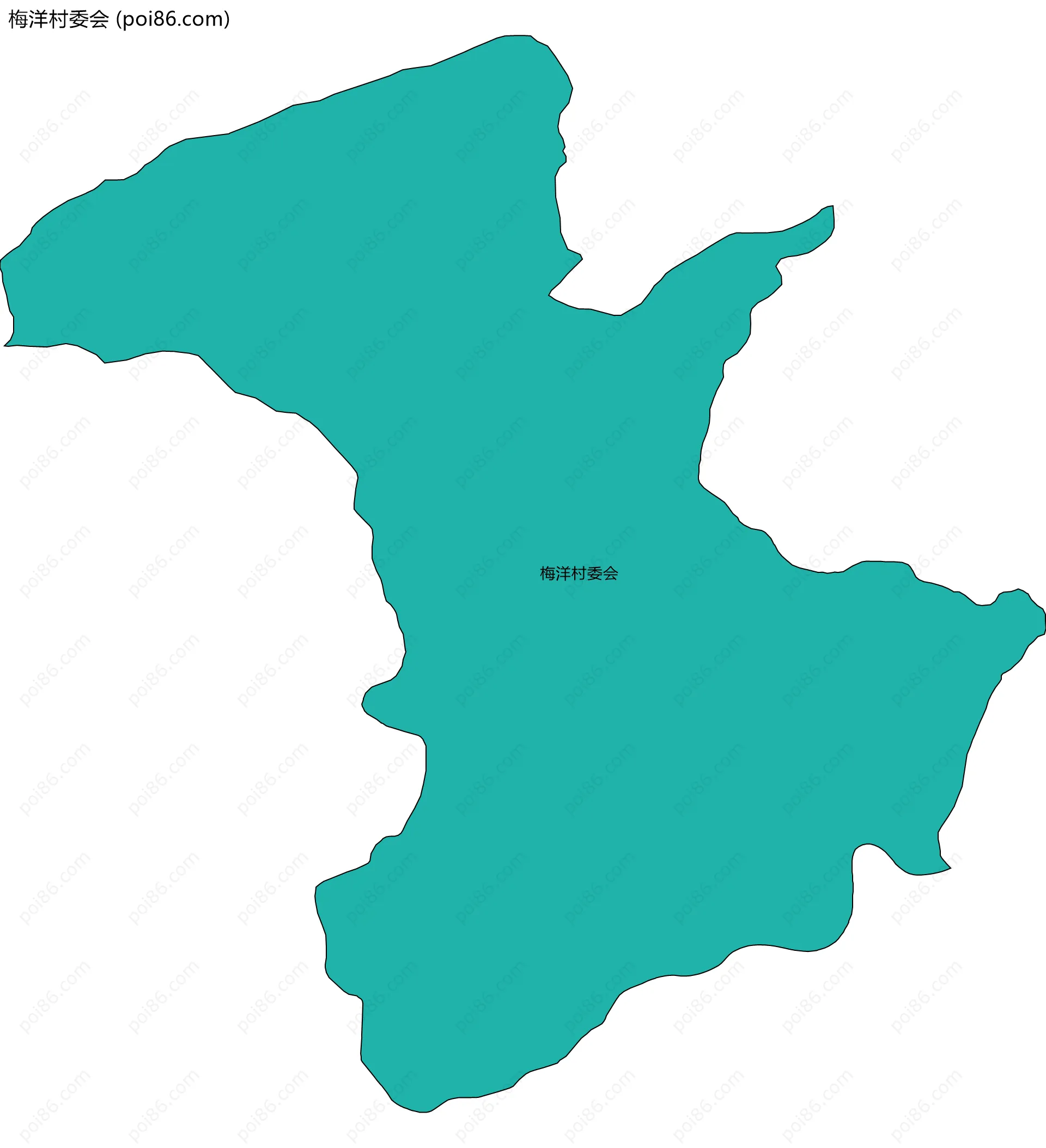 梅洋村委会边界地图