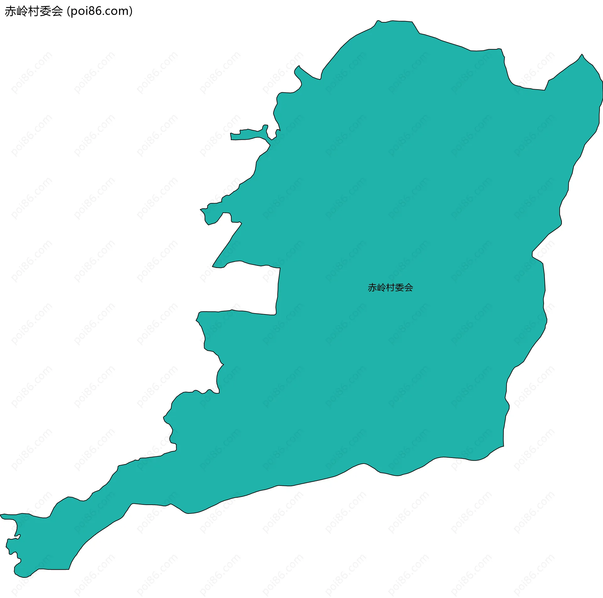 赤岭村委会边界地图