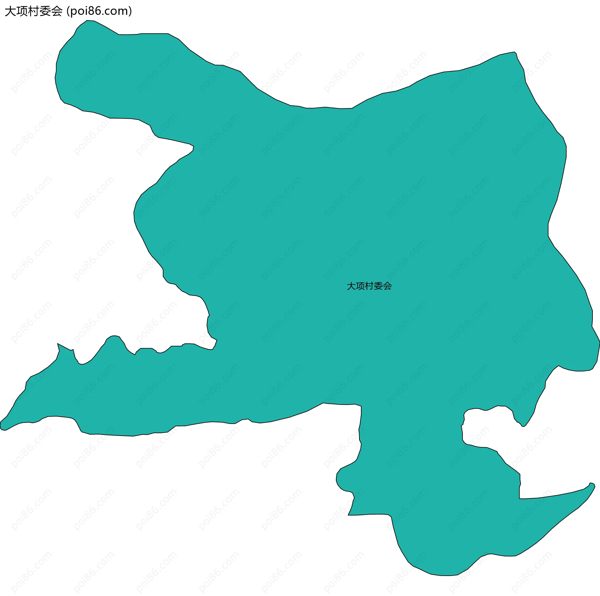 大项村委会边界地图