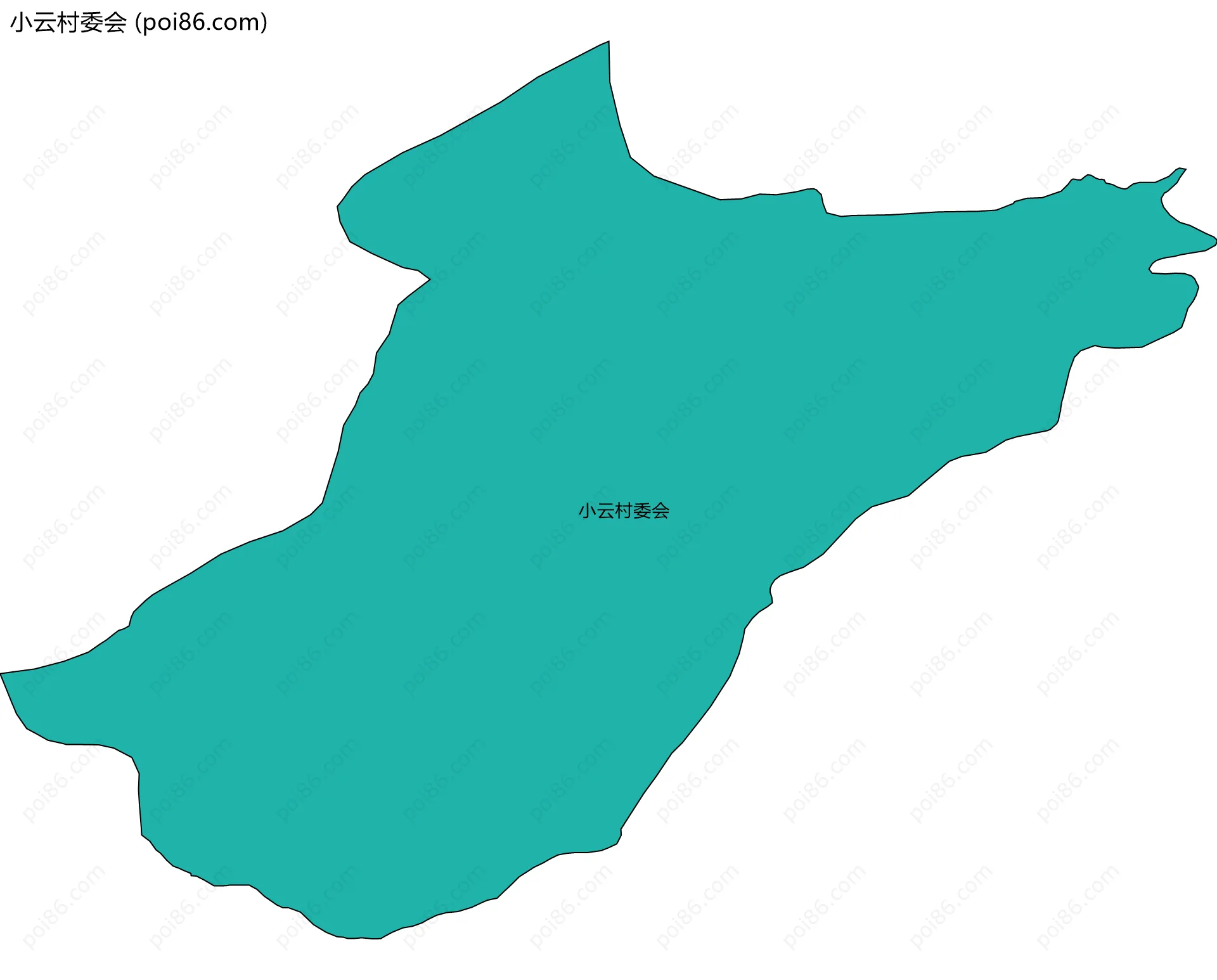 小云村委会边界地图