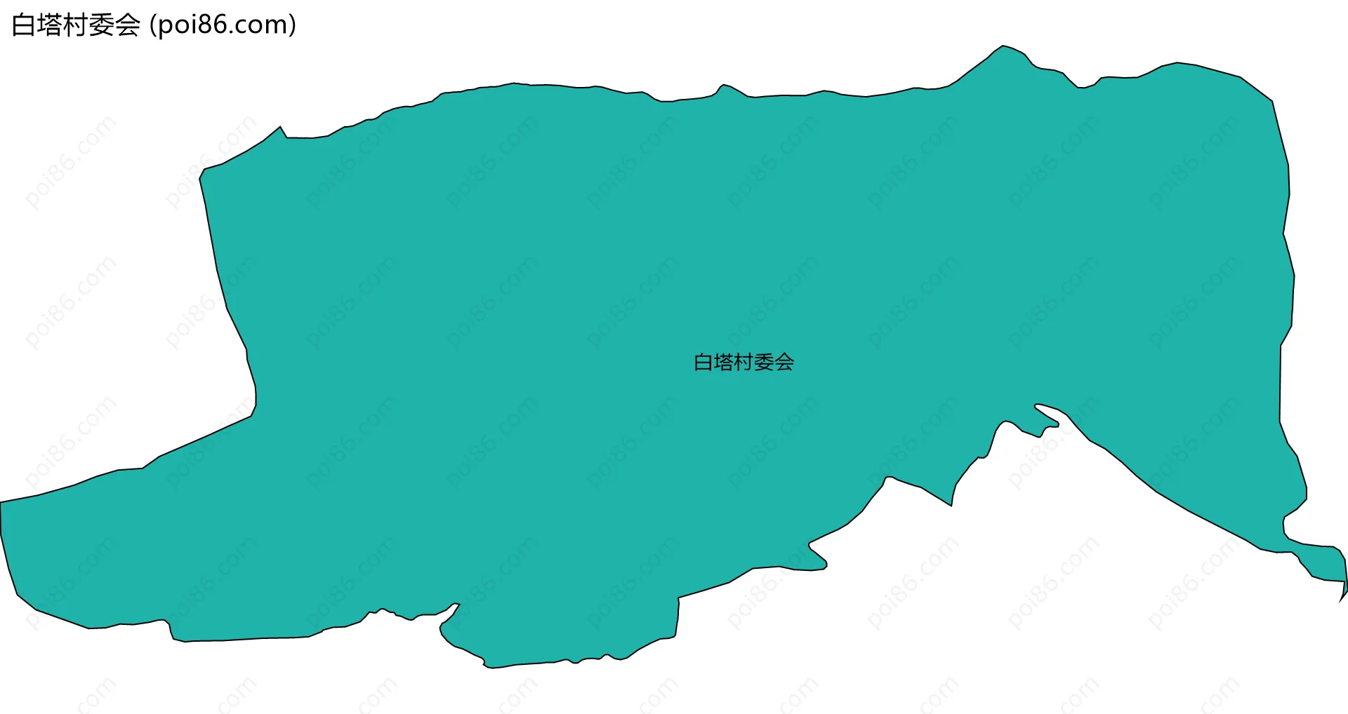 白塔村委会边界地图