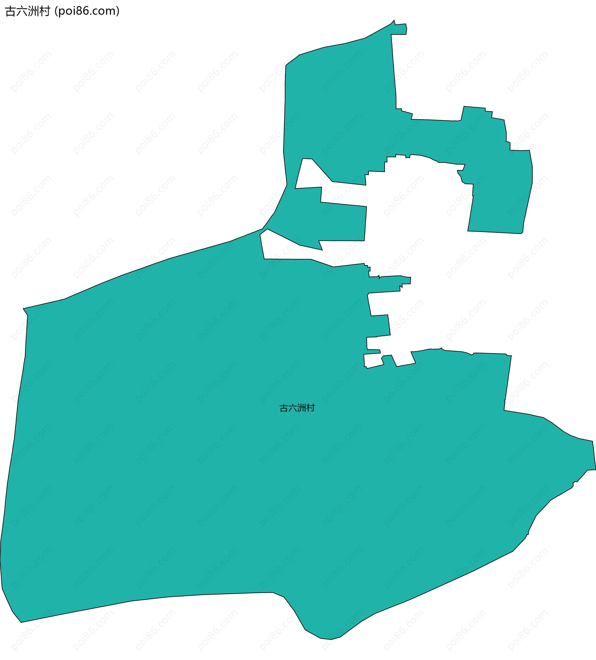 古六洲村边界地图