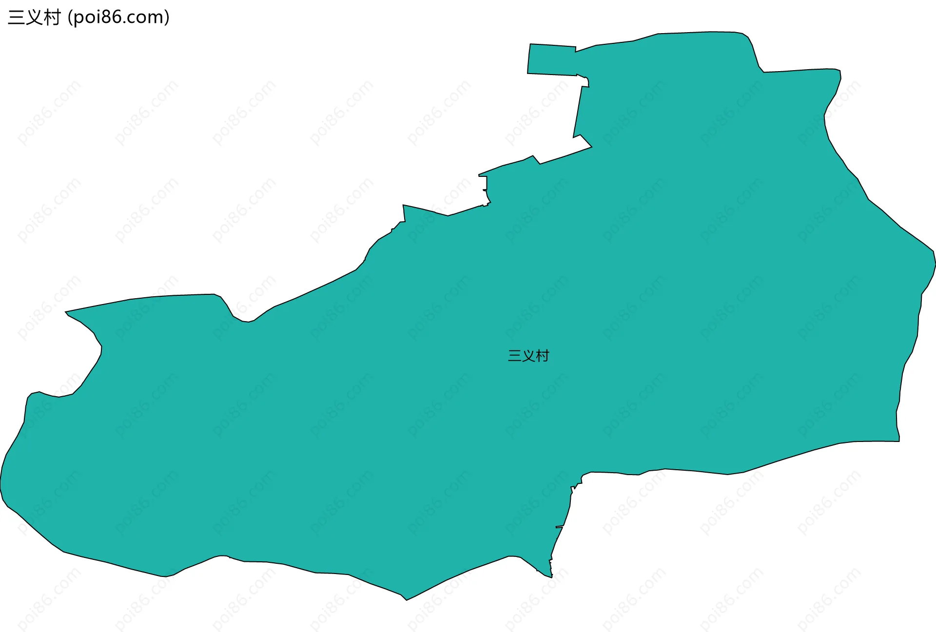 三义村边界地图