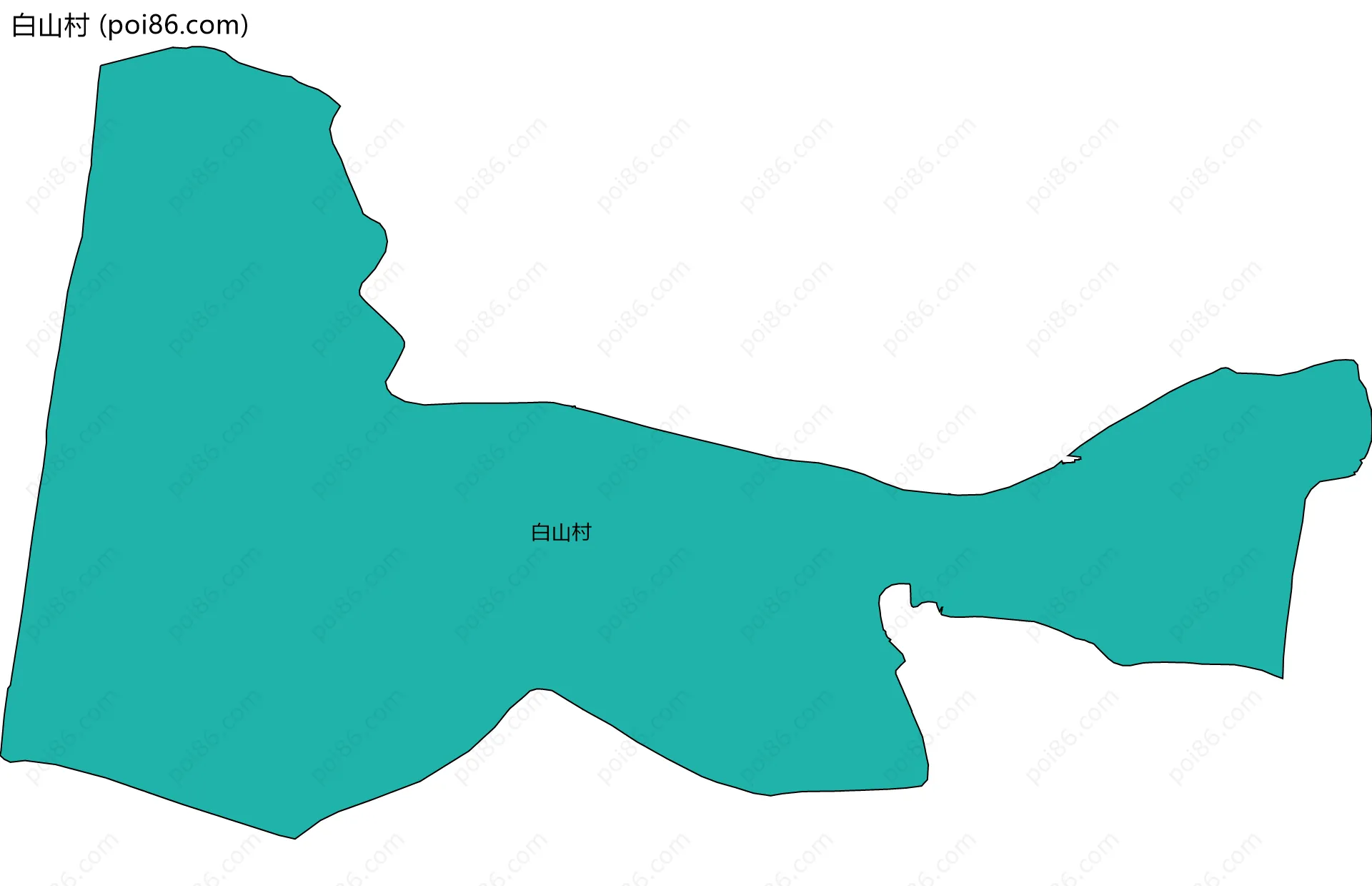 白山村边界地图