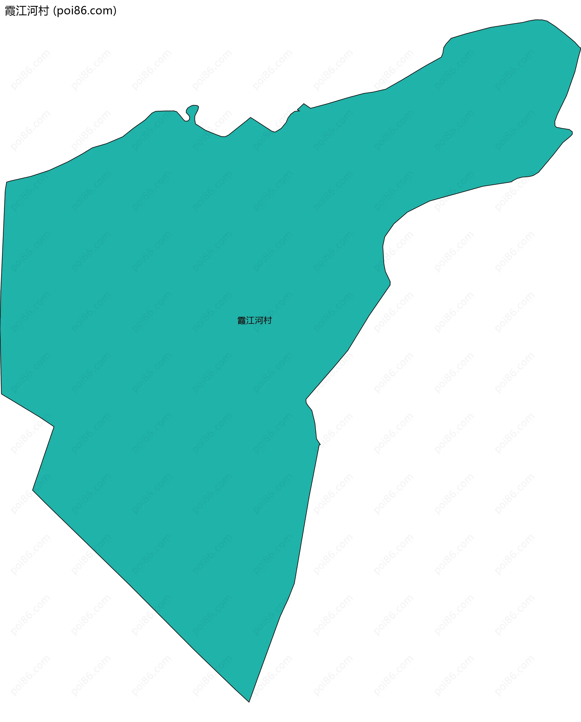 霞江河村边界地图