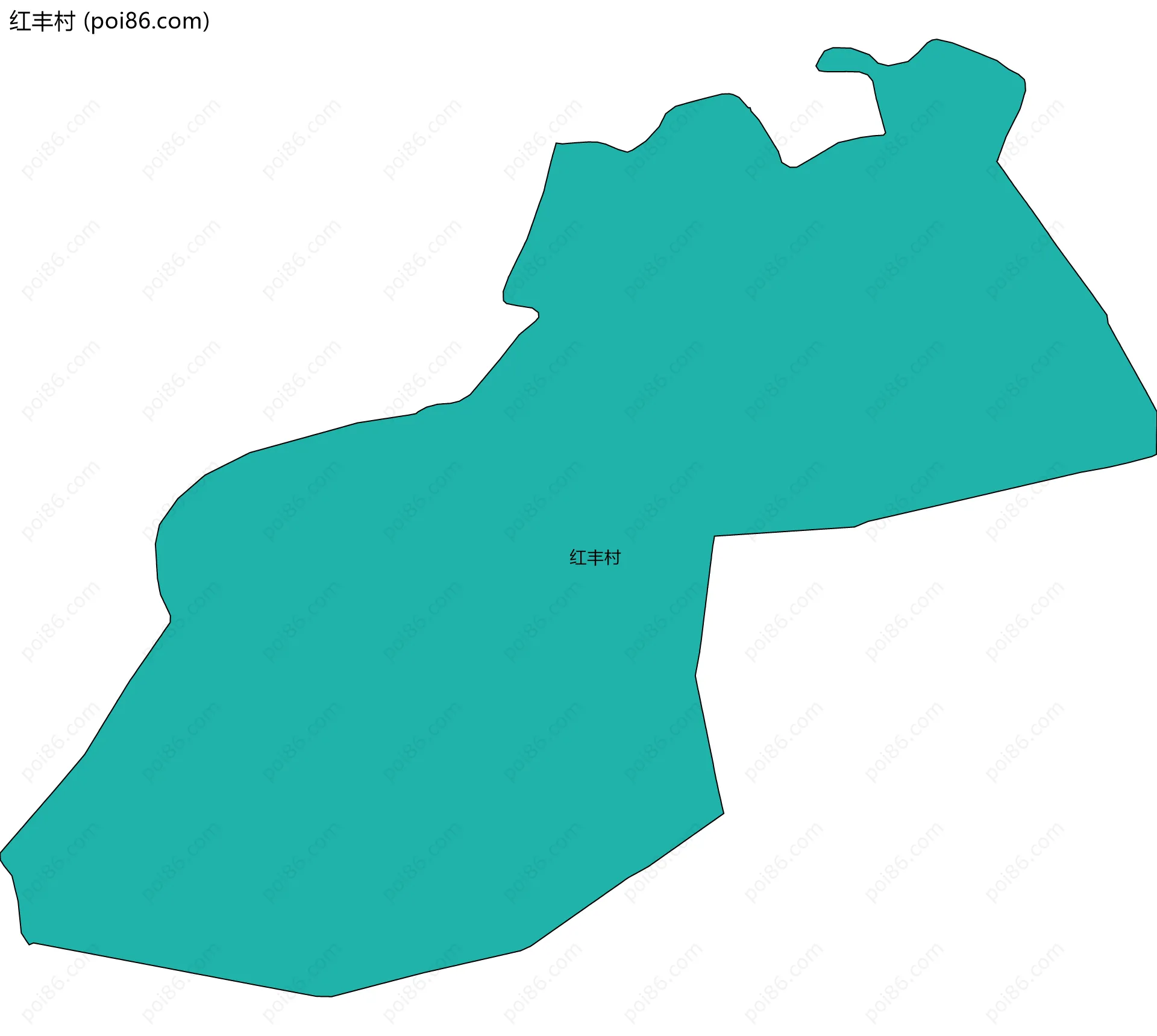 红丰村边界地图