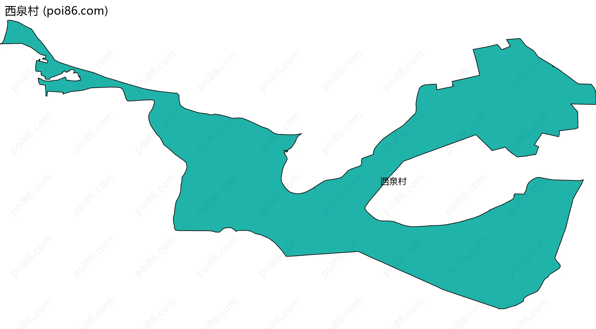 西泉村边界地图