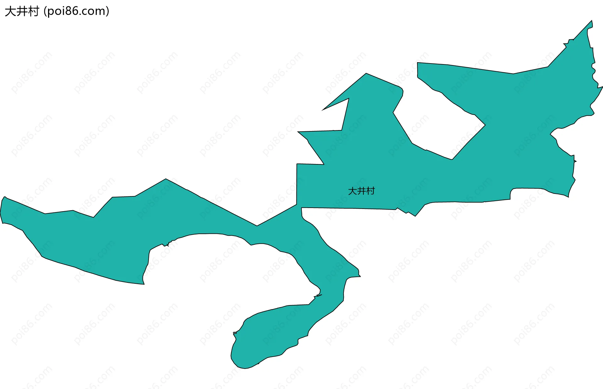 大井村边界地图