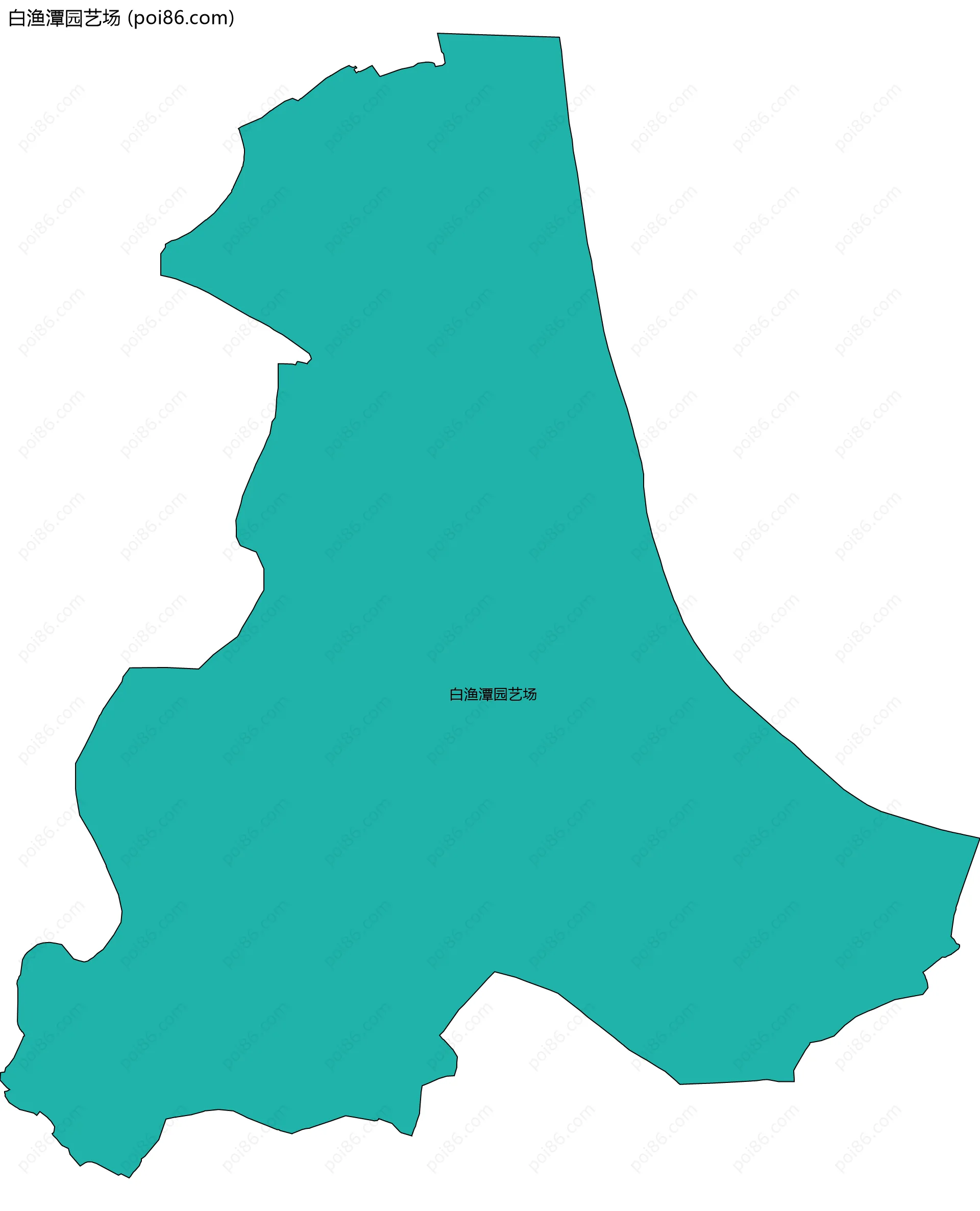 白渔潭园艺场边界地图