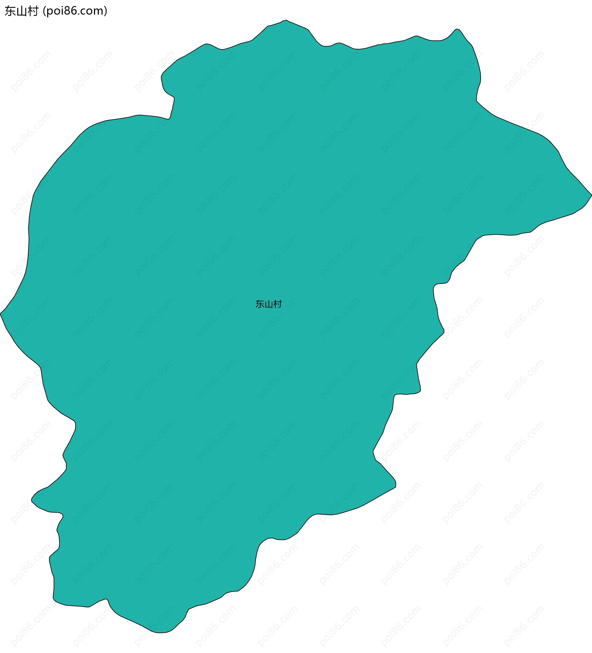 东山村边界地图