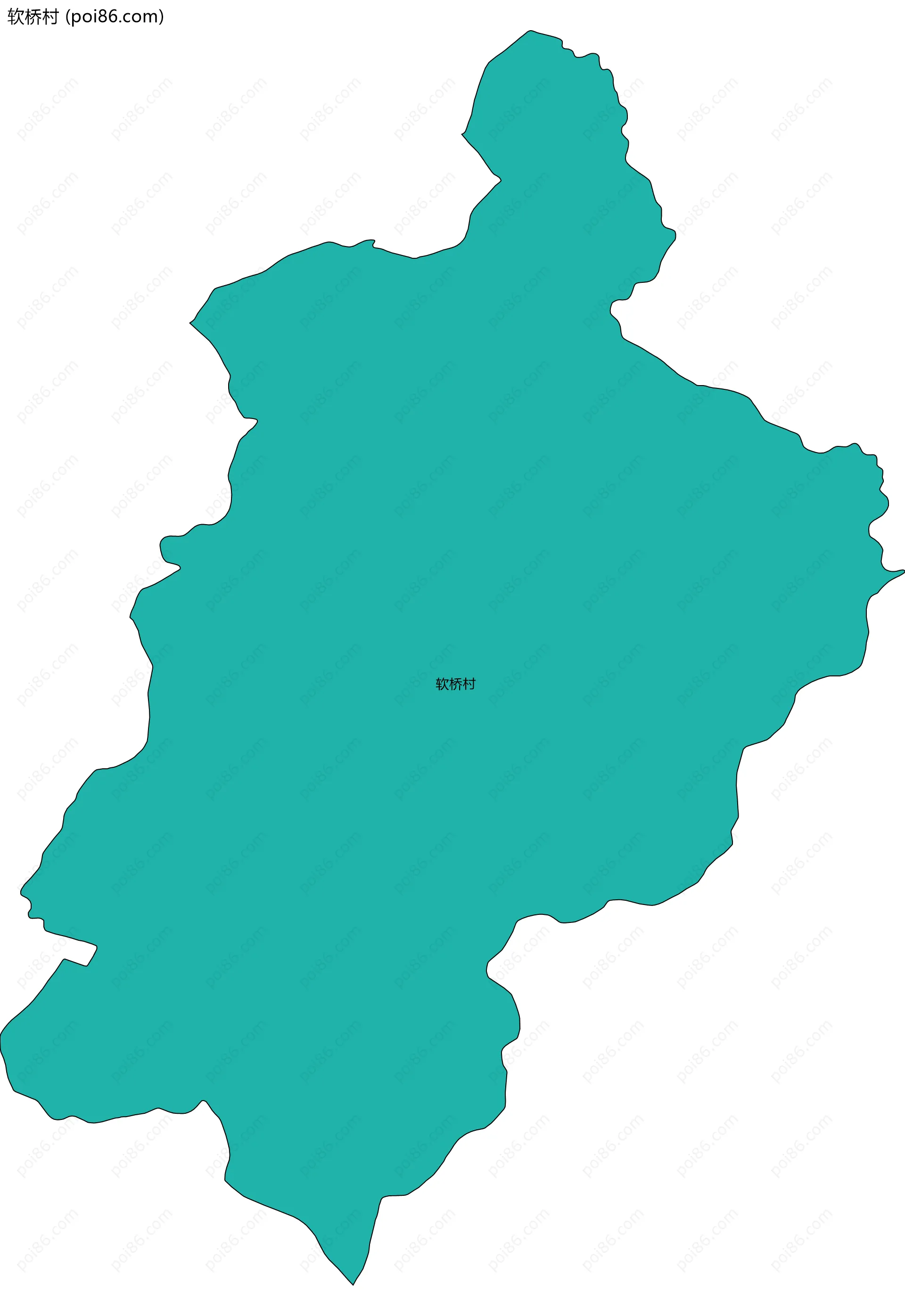 软桥村边界地图