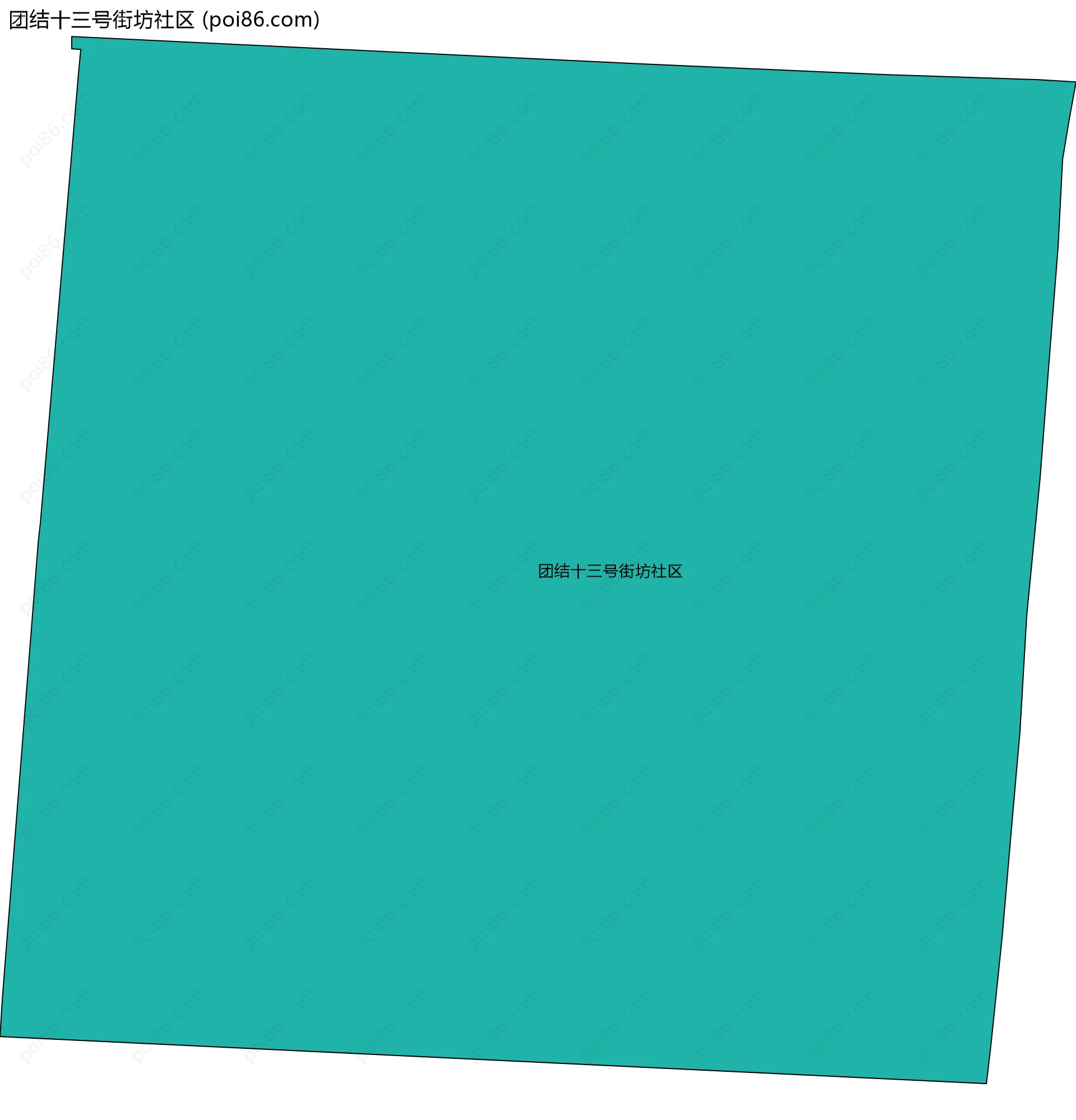团结十三号街坊社区边界地图