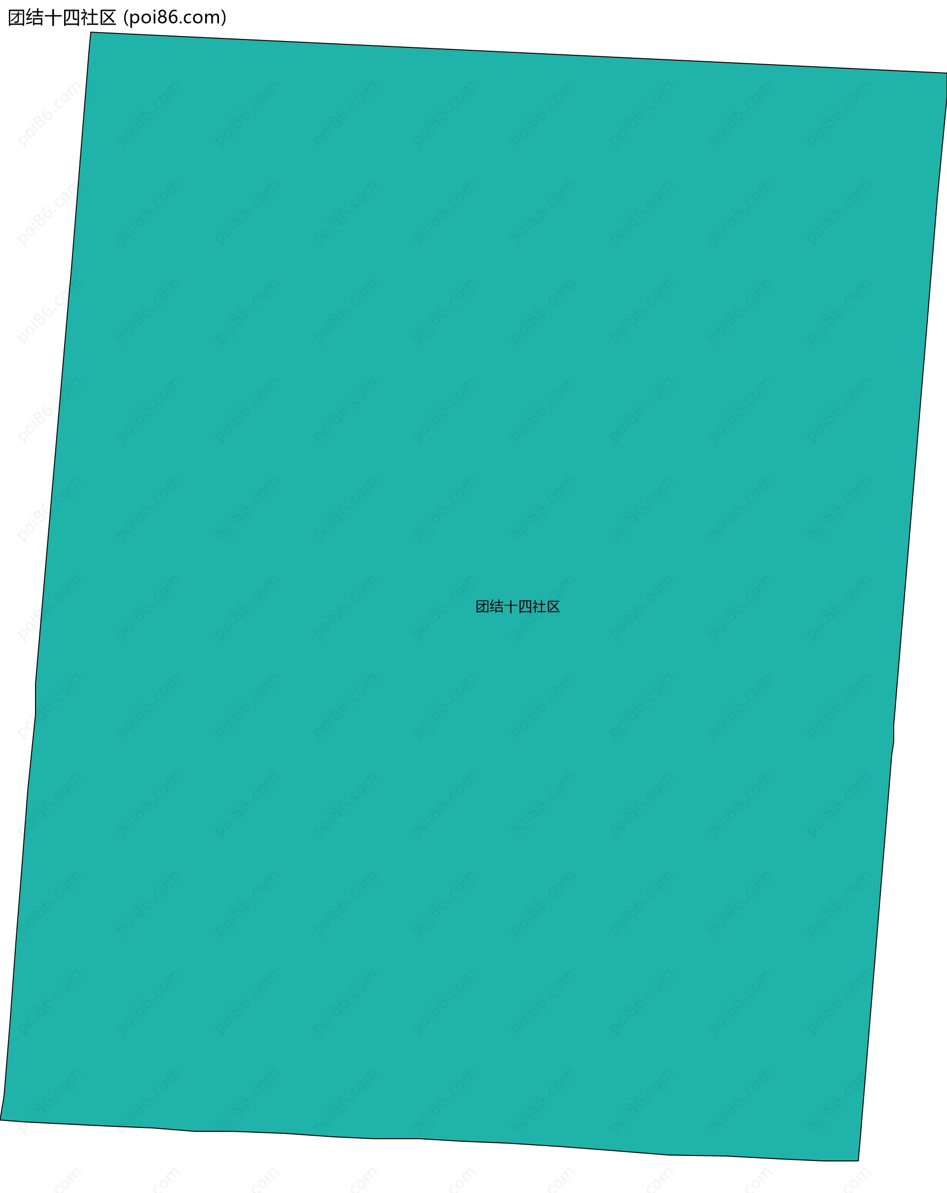 团结十四社区边界地图