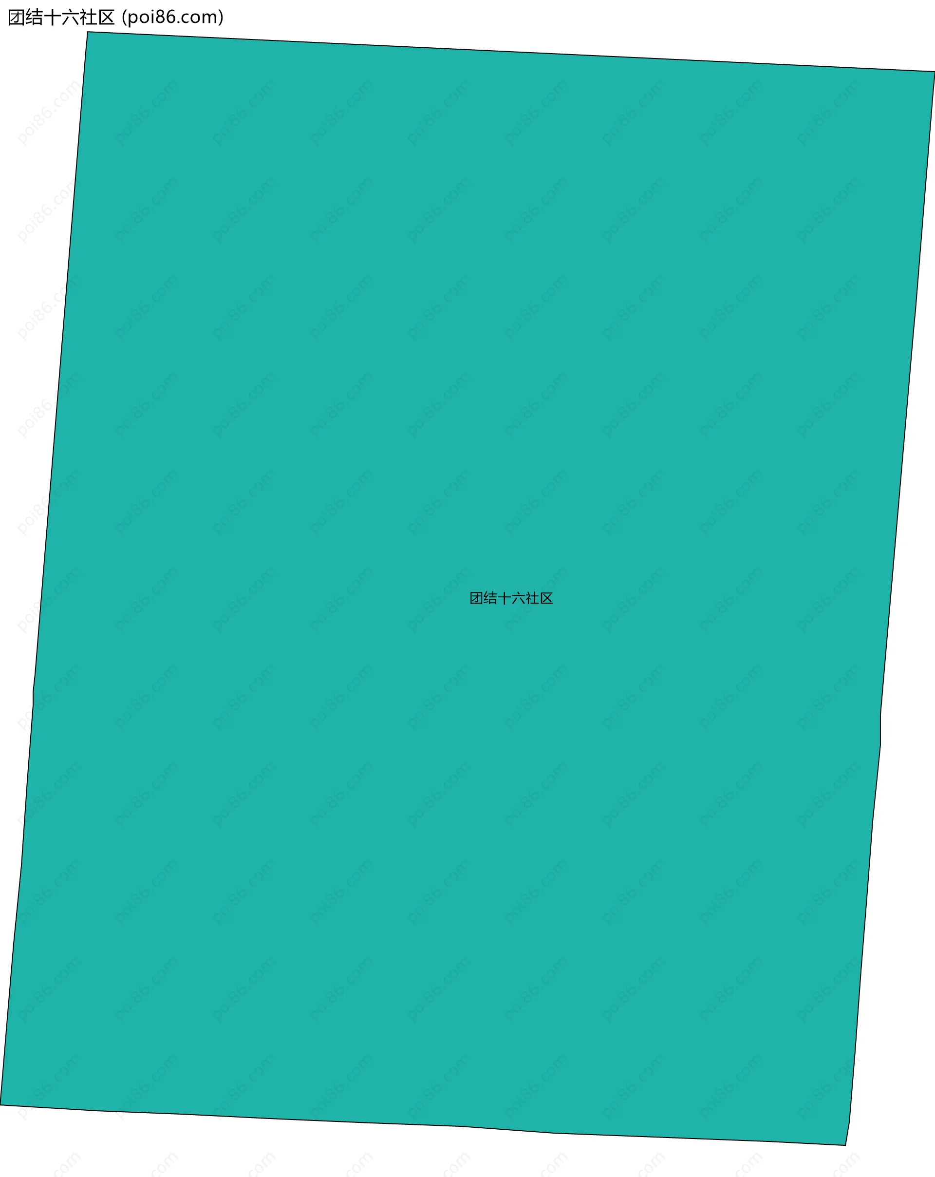 团结十六社区边界地图