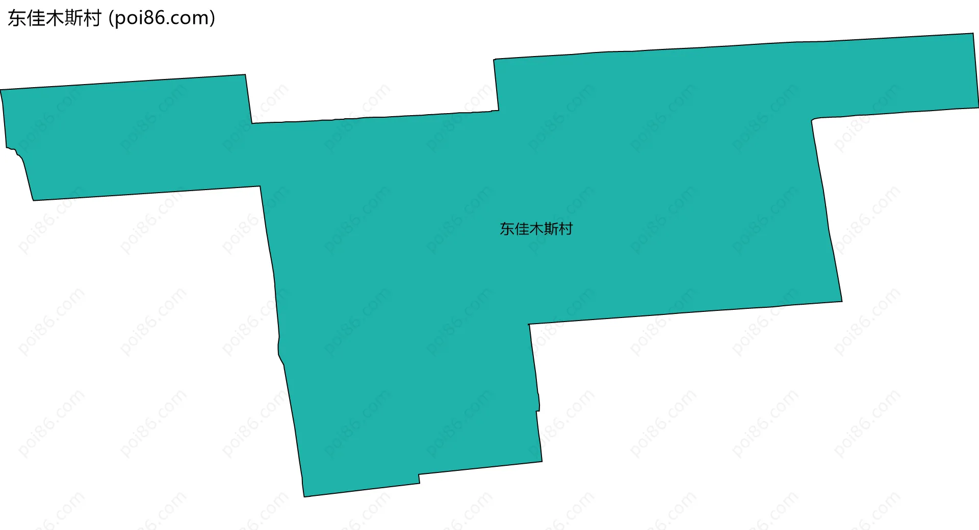 东佳木斯村边界地图