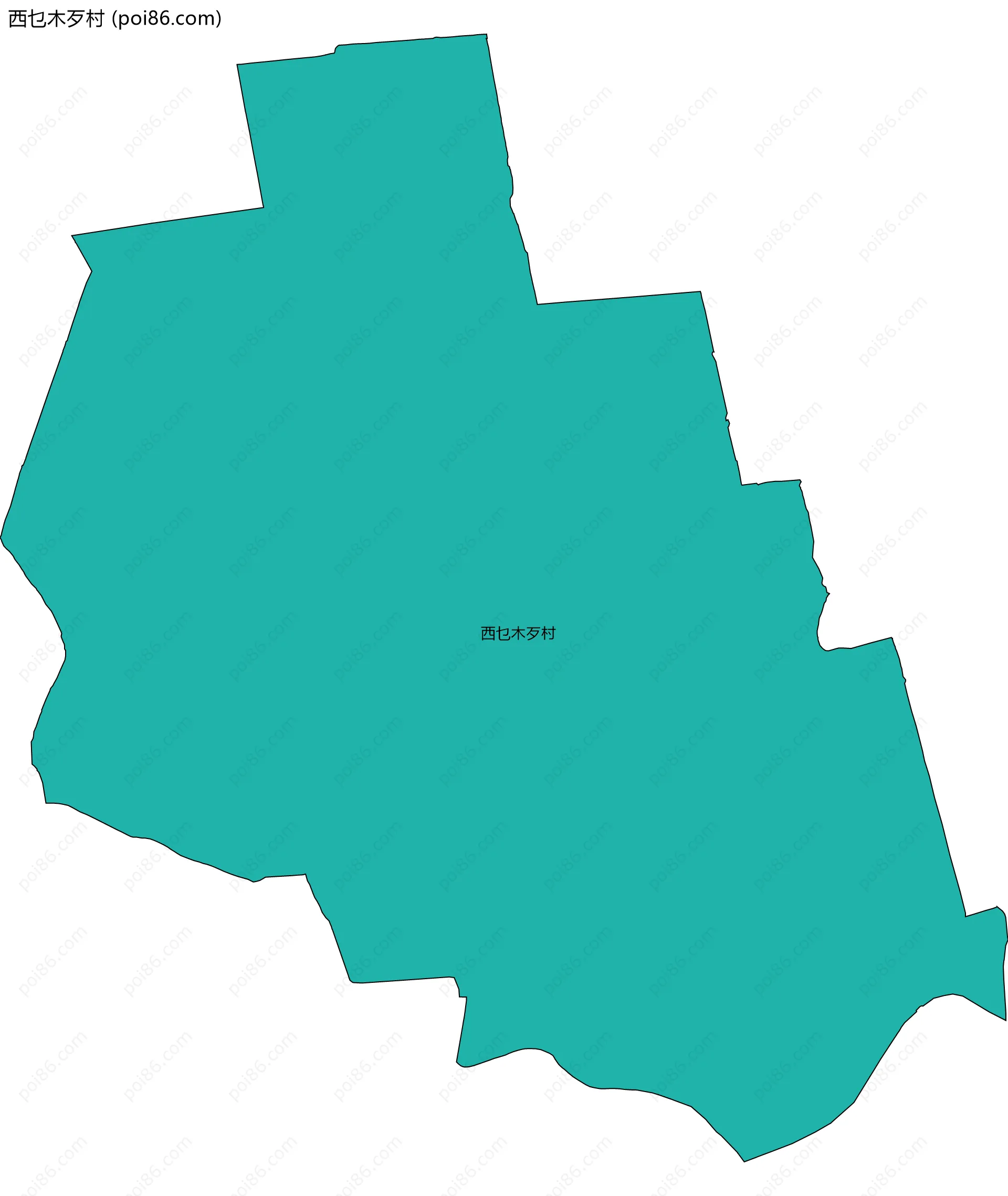 西乜木歹村边界地图