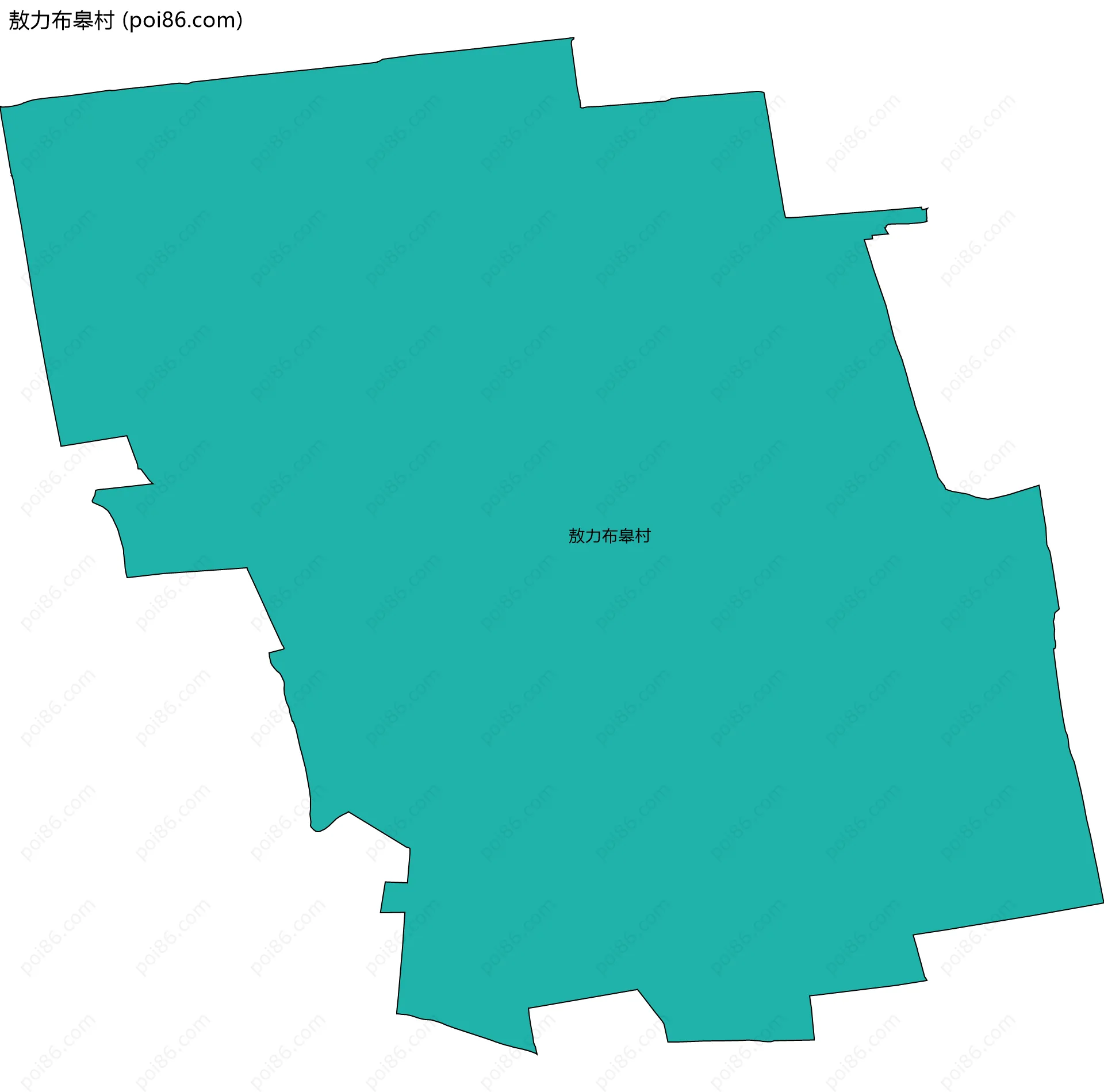 敖力布皋村边界地图