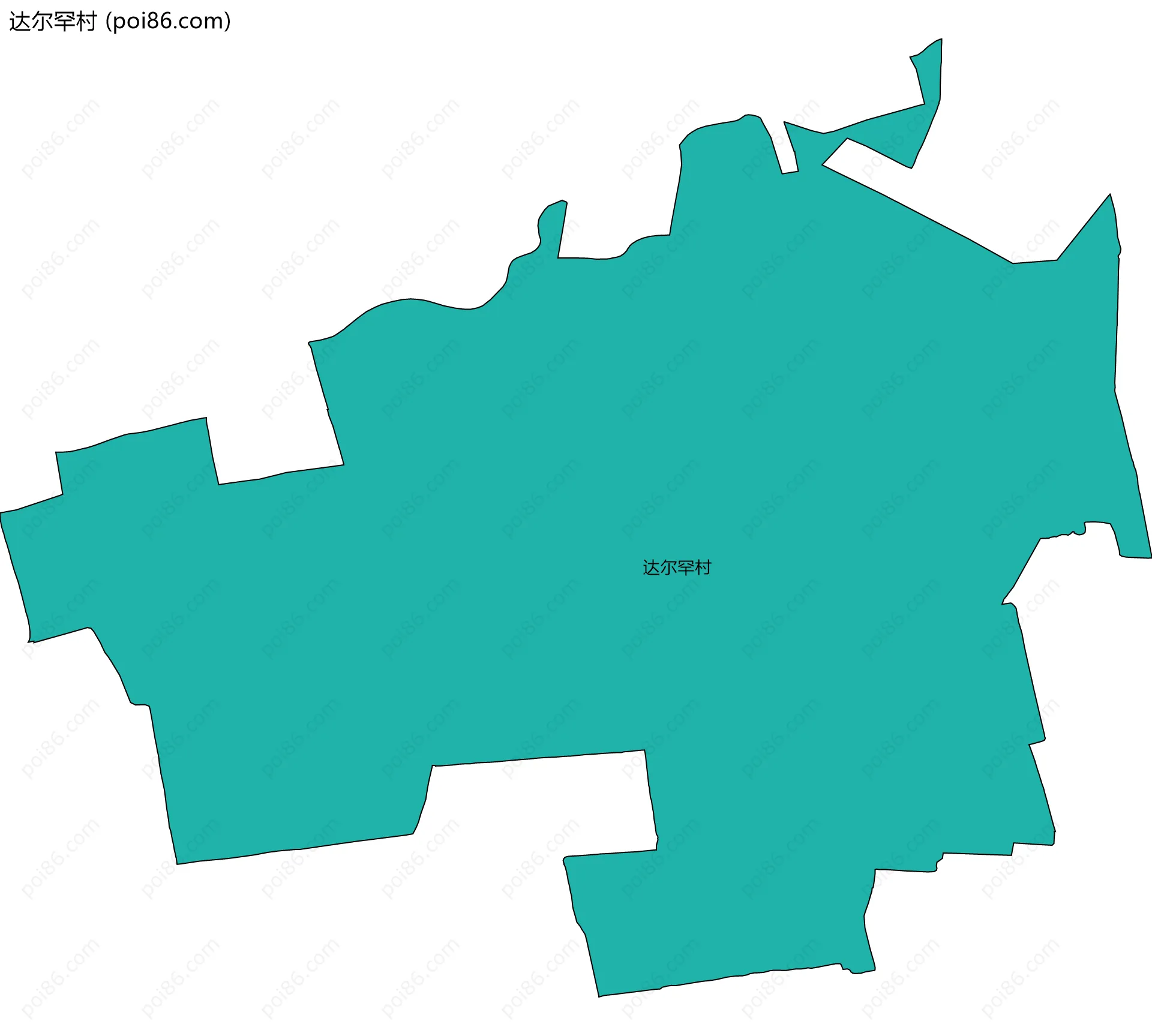 达尔罕村边界地图