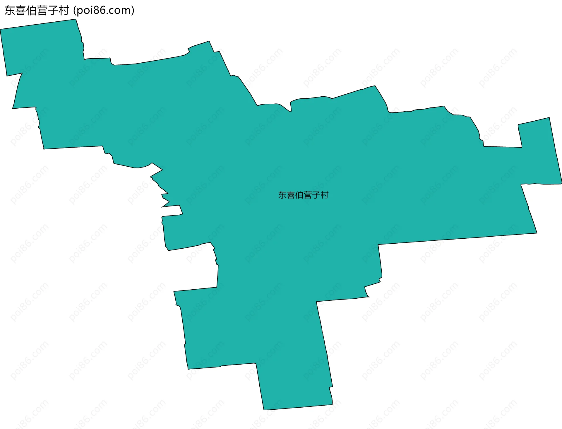 东喜伯营子村边界地图