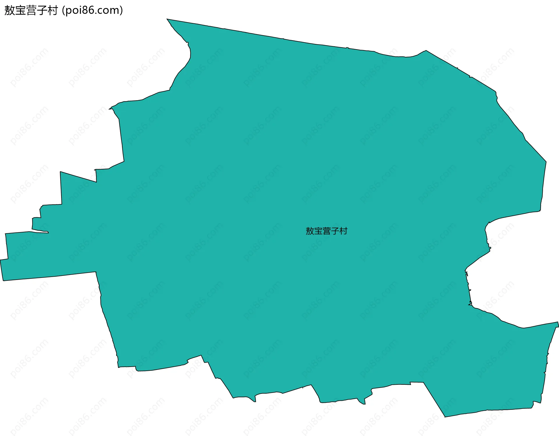 敖宝营子村边界地图