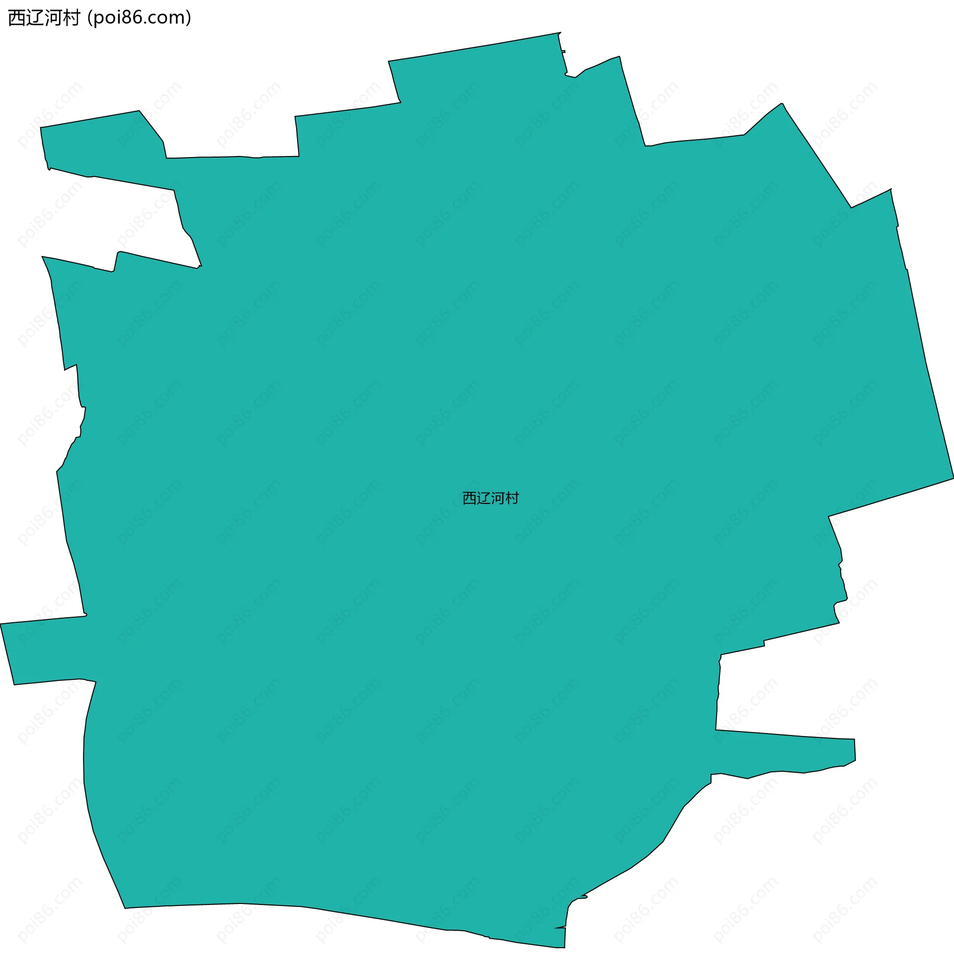 西辽河村边界地图