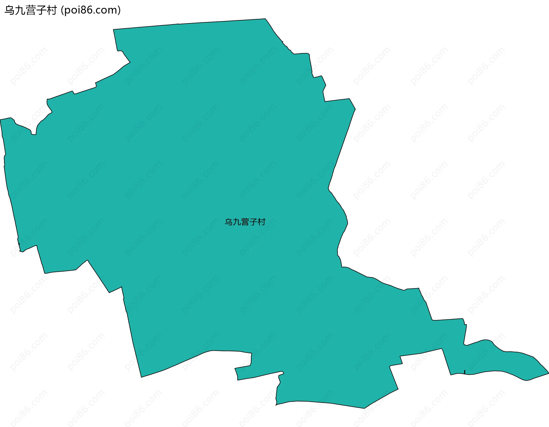 乌九营子村边界地图