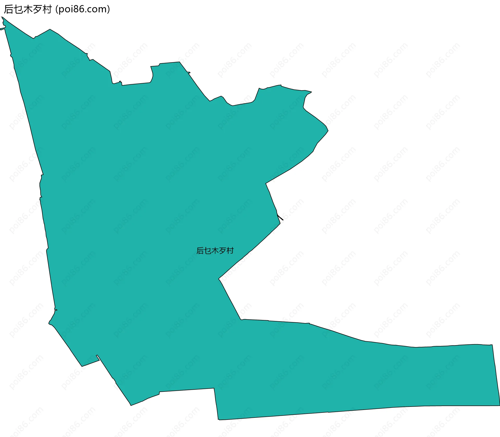 后乜木歹村边界地图