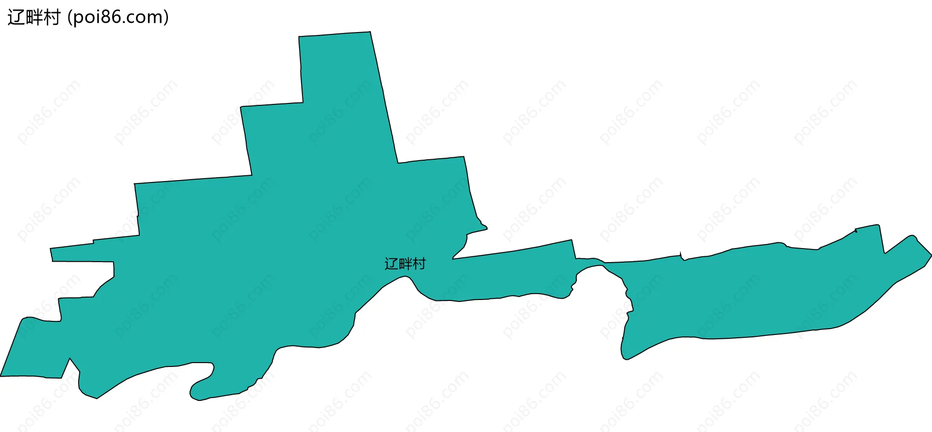 辽畔村边界地图
