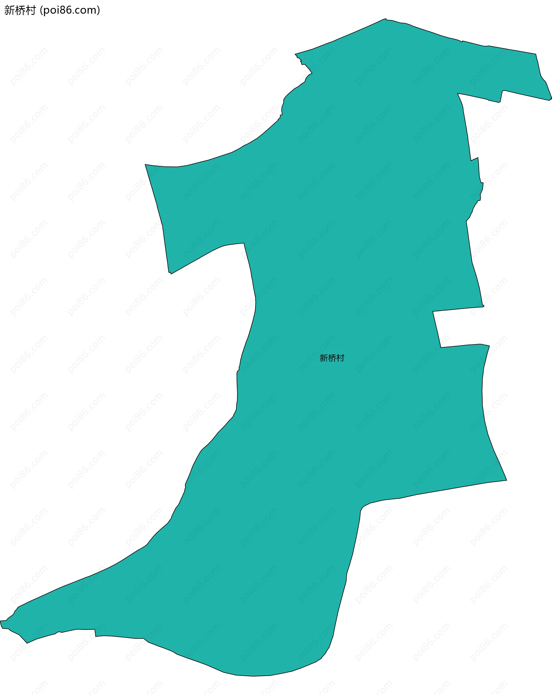 新桥村边界地图