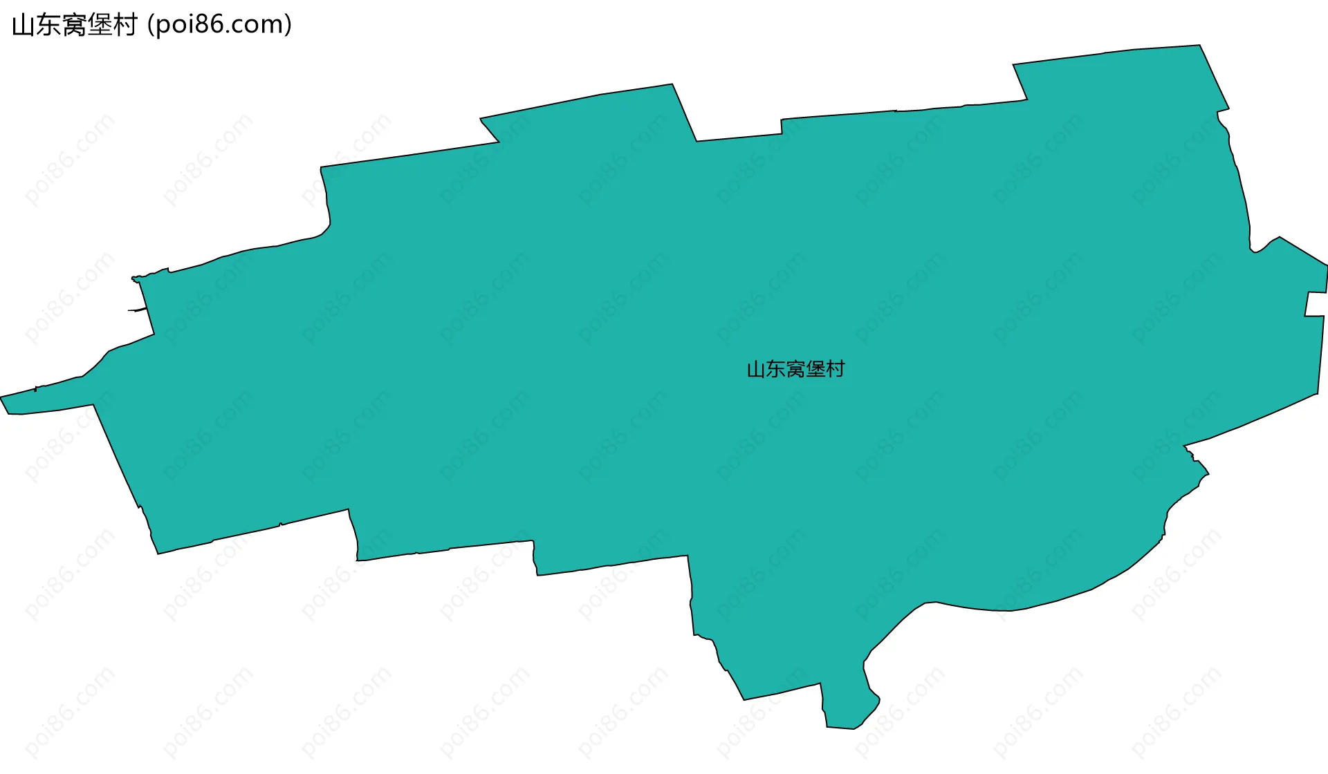 山东窝堡村边界地图