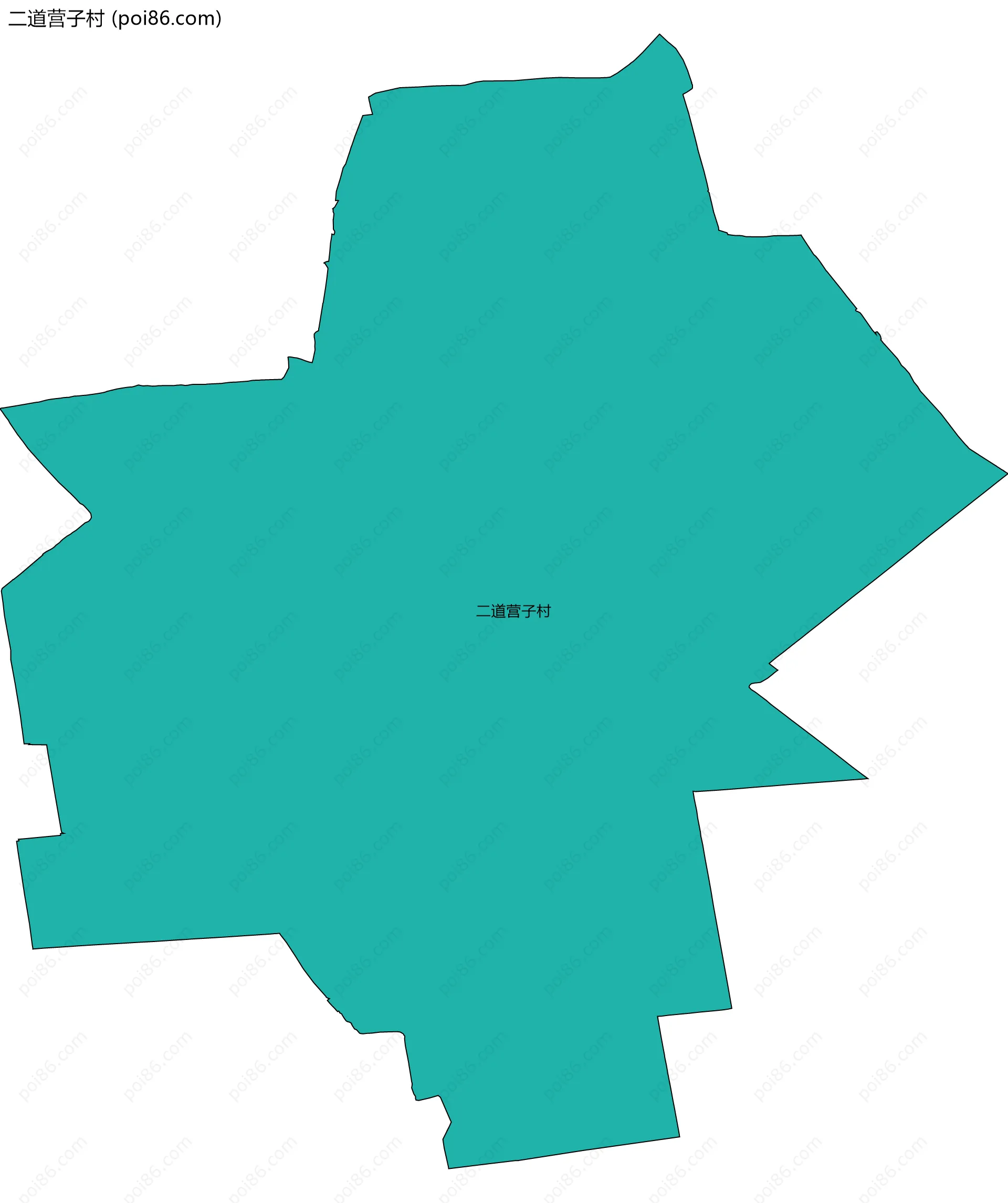 二道营子村边界地图