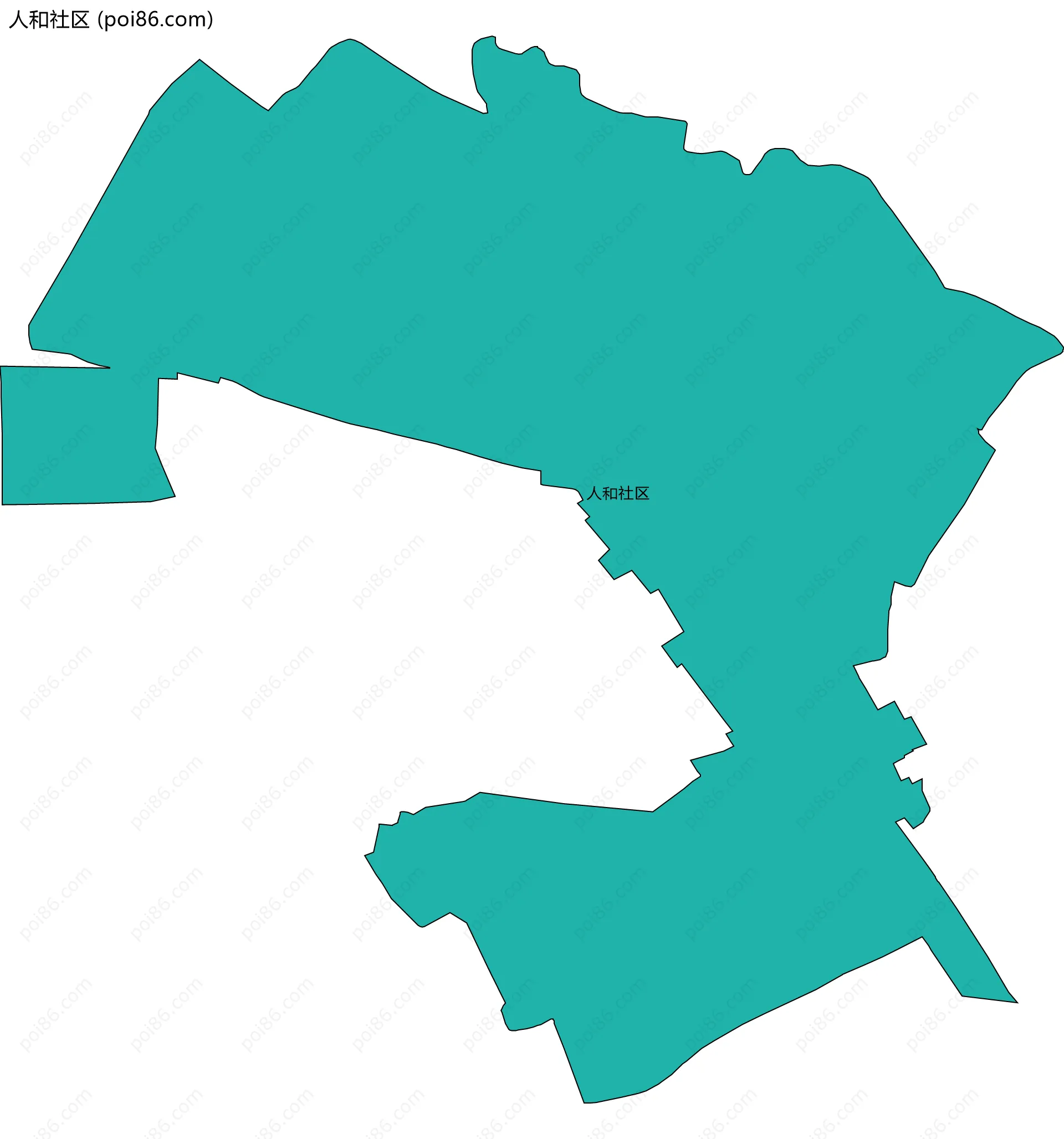 人和社区边界地图