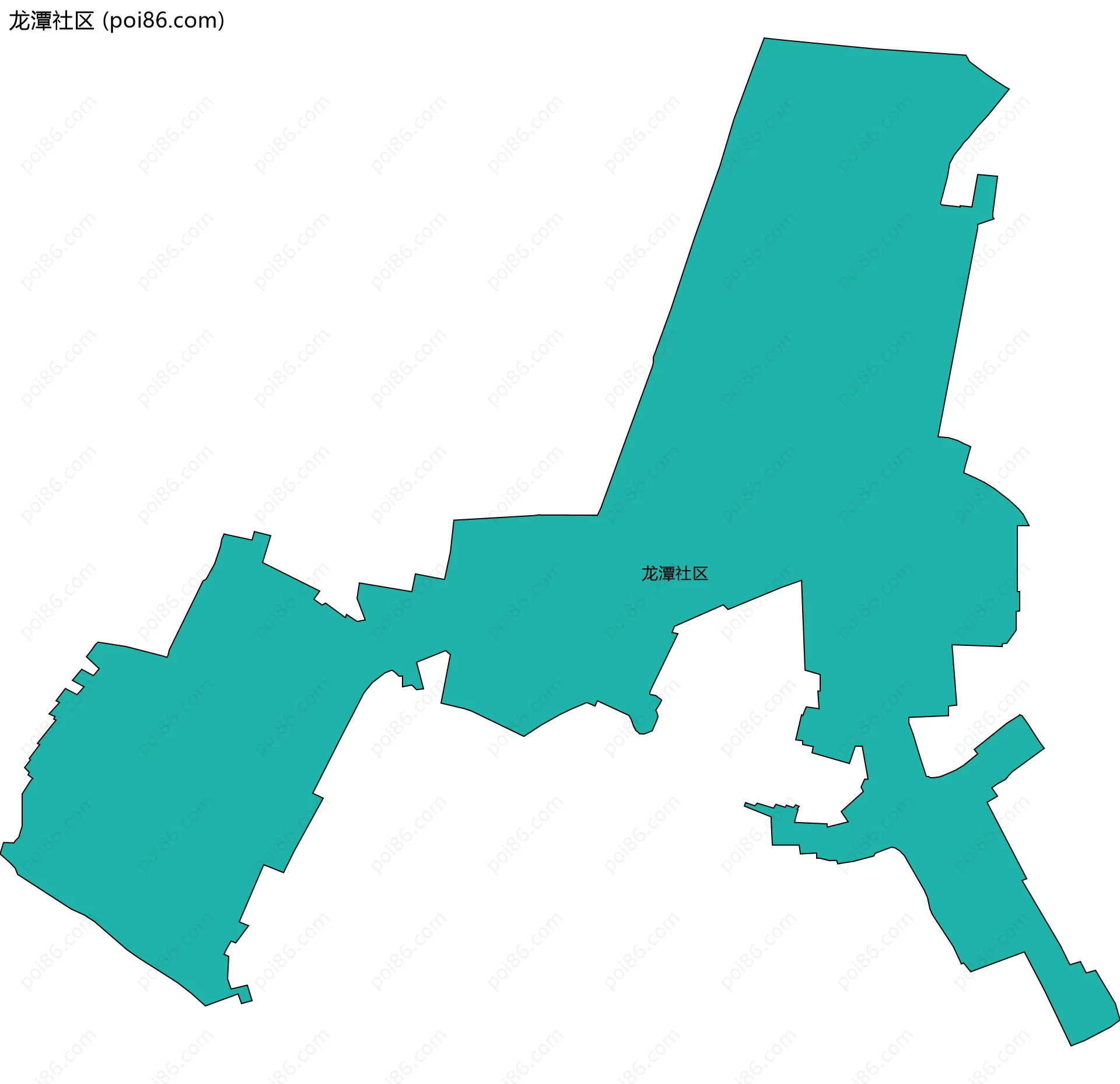 龙潭社区边界地图