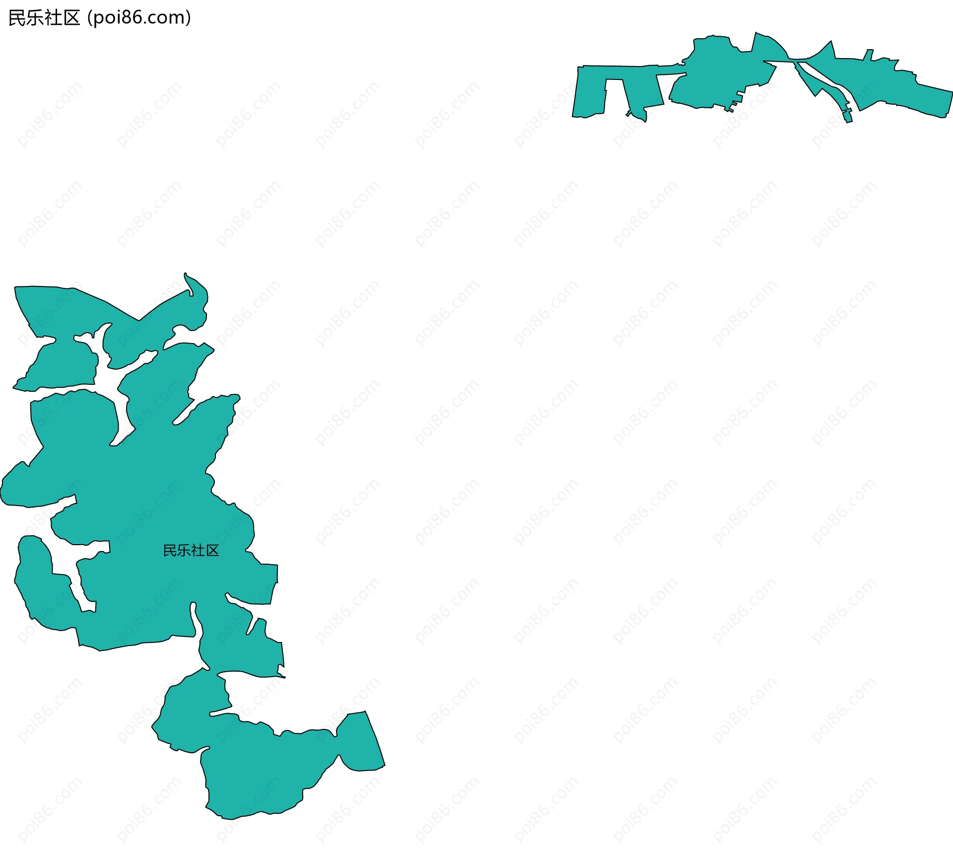 民乐社区边界地图