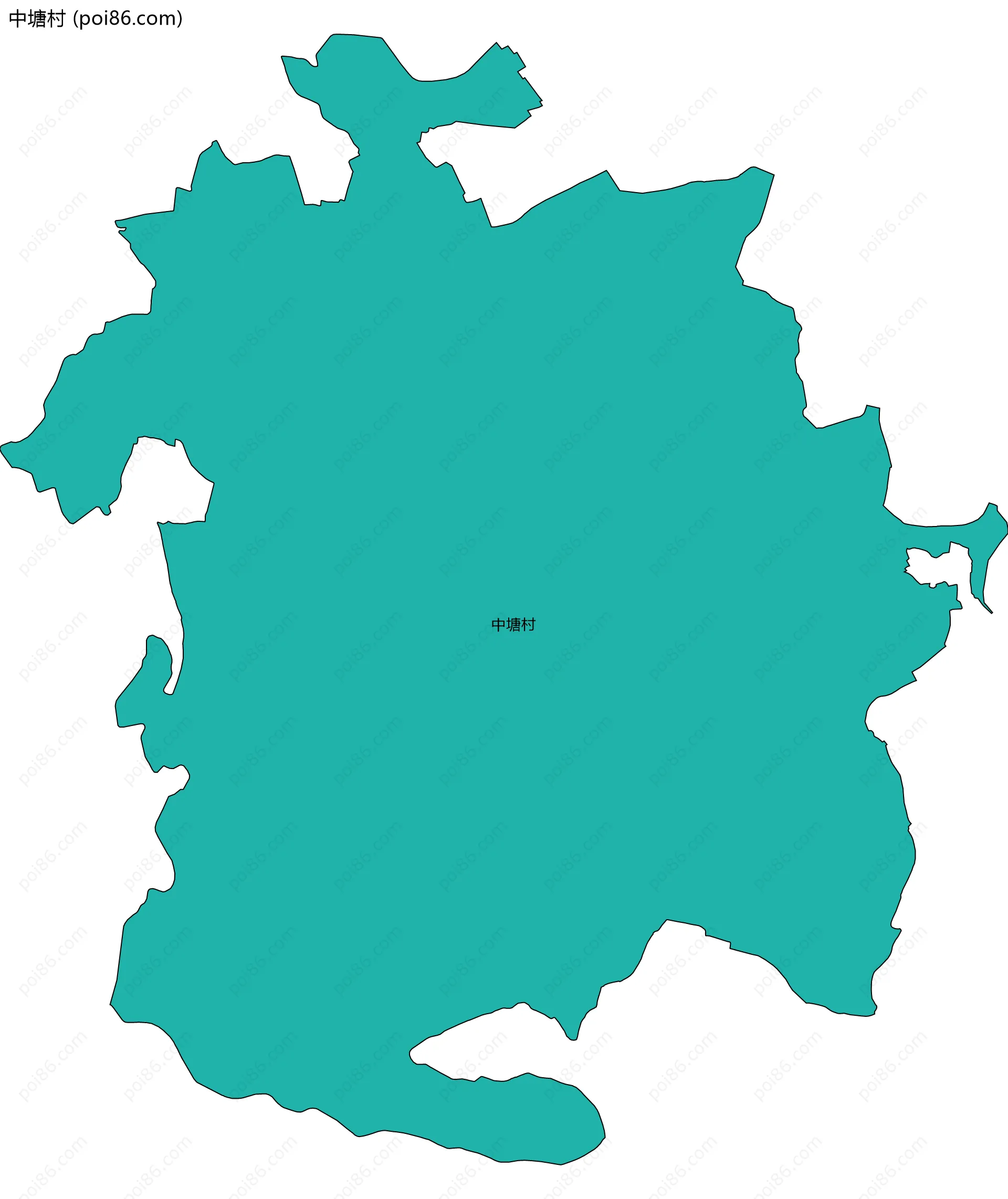 中塘村边界地图