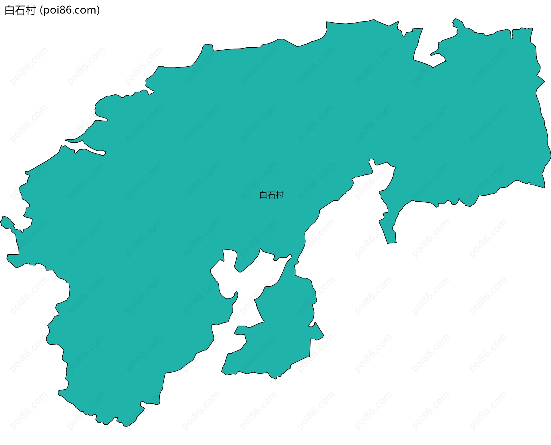 白石村边界地图